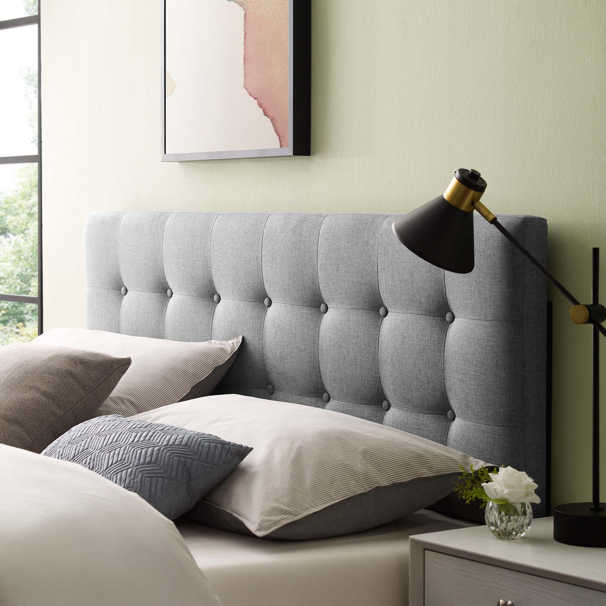 Emily Upholstered Fabric King Headboard by Modway - Best Buy Furniture