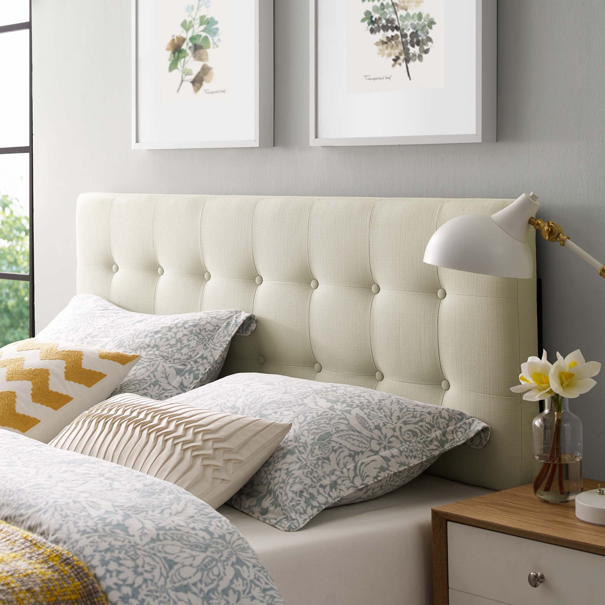 Emily Upholstered Fabric King Headboard by Modway - Best Buy Furniture