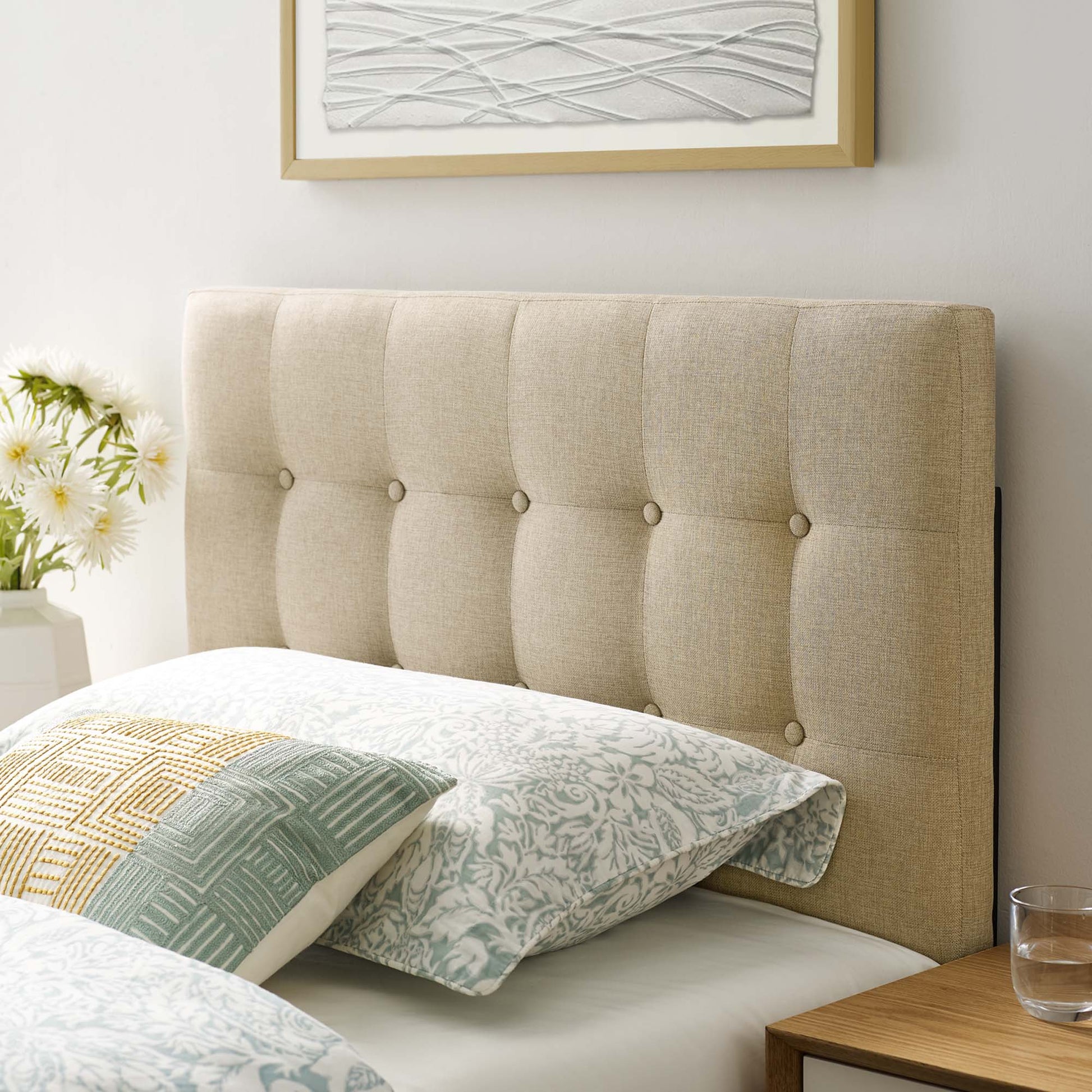 Emily Upholstered Fabric Twin Headboard by Modway - Best Buy Furniture
