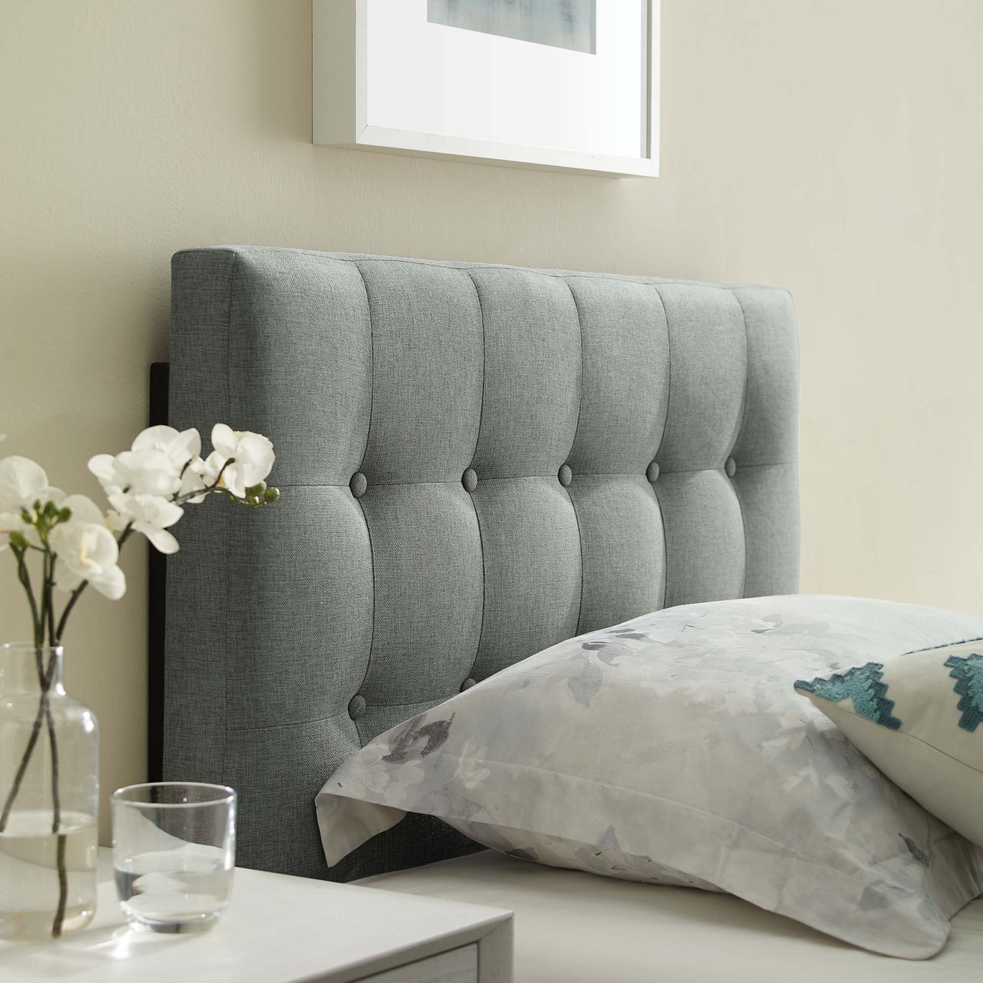 Emily Upholstered Fabric Twin Headboard by Modway - Best Buy Furniture