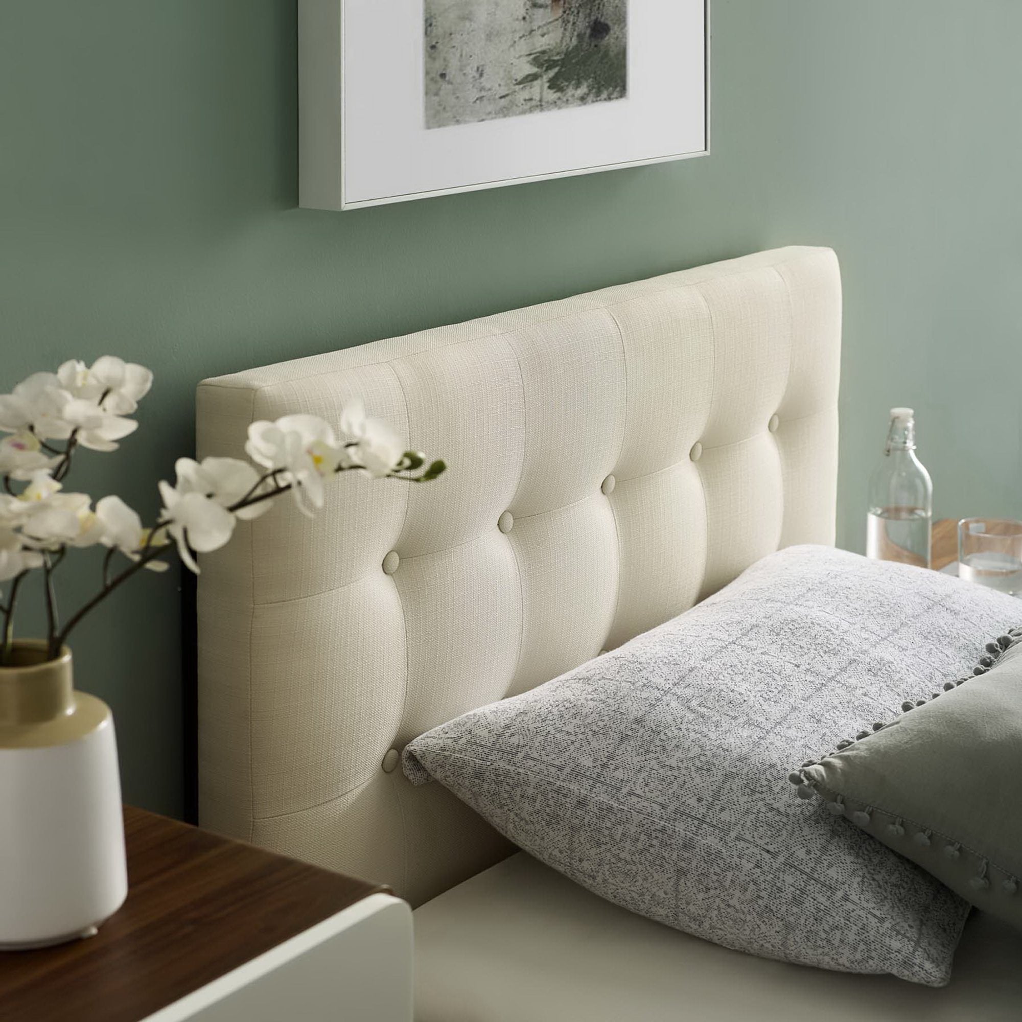 Emily Upholstered Fabric Twin Headboard by Modway - Best Buy Furniture