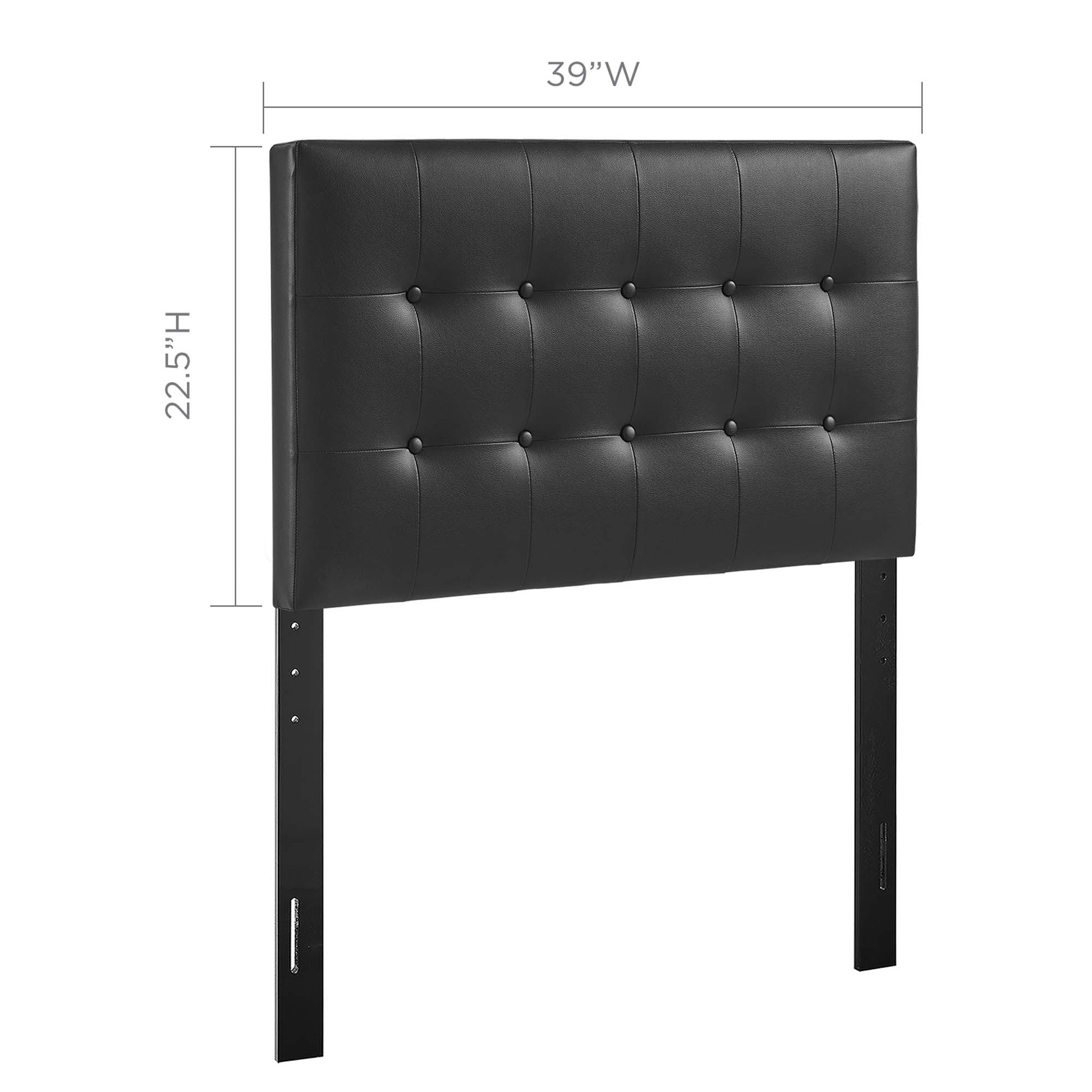 Emily Upholstered Vinyl Twin Headboard by Modway - Best Buy Furniture