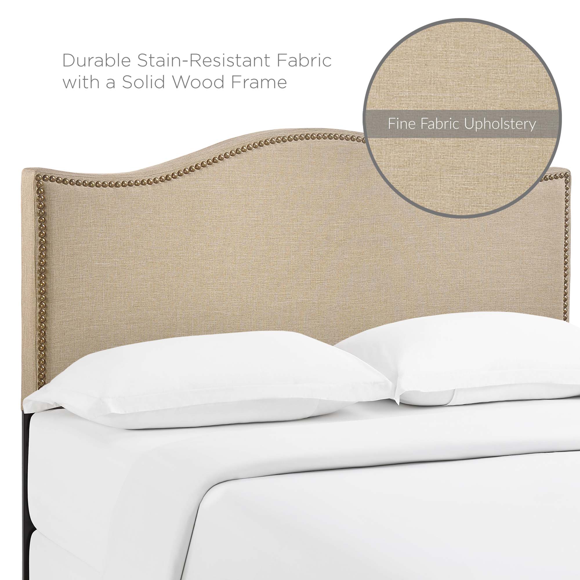 Curl Nailhead Upholstered Queen Headboard by Modway - Best Buy Furniture