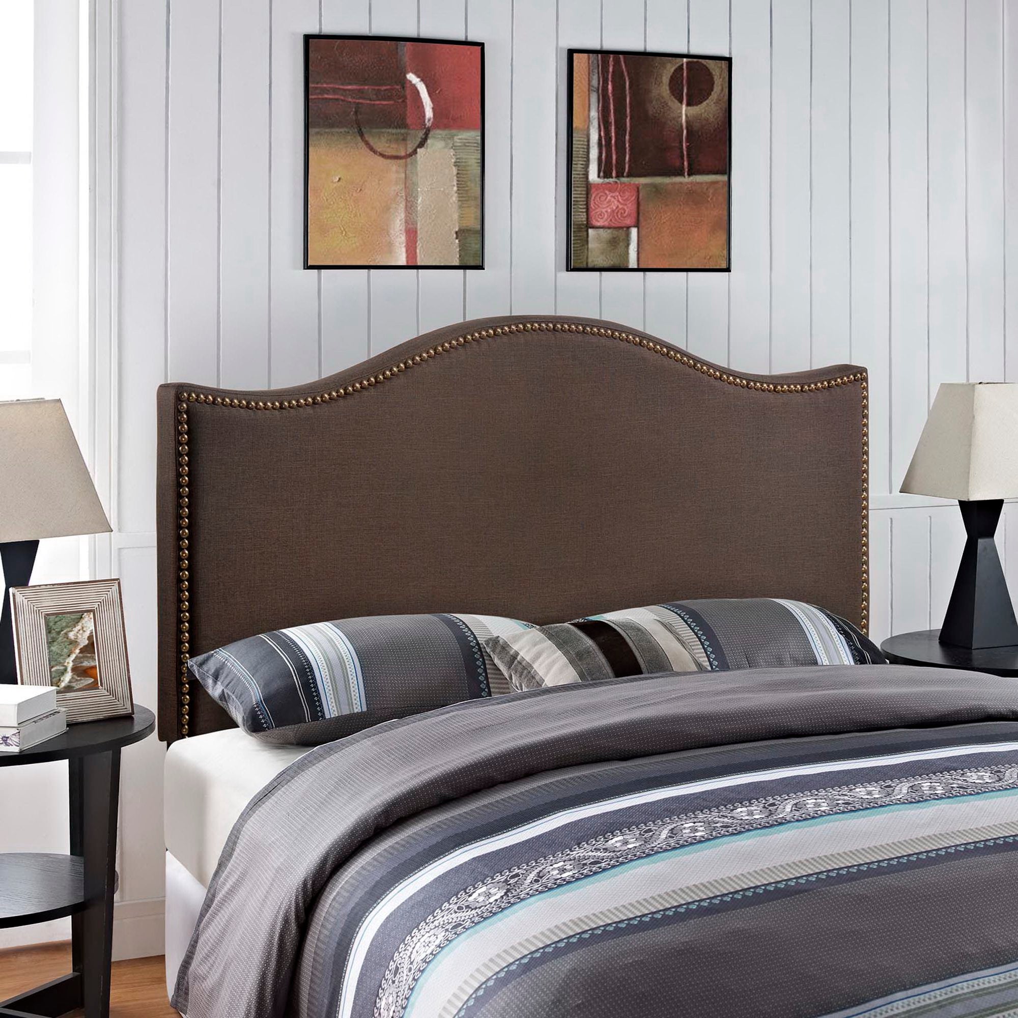 Curl Nailhead Upholstered Queen Headboard by Modway - Best Buy Furniture