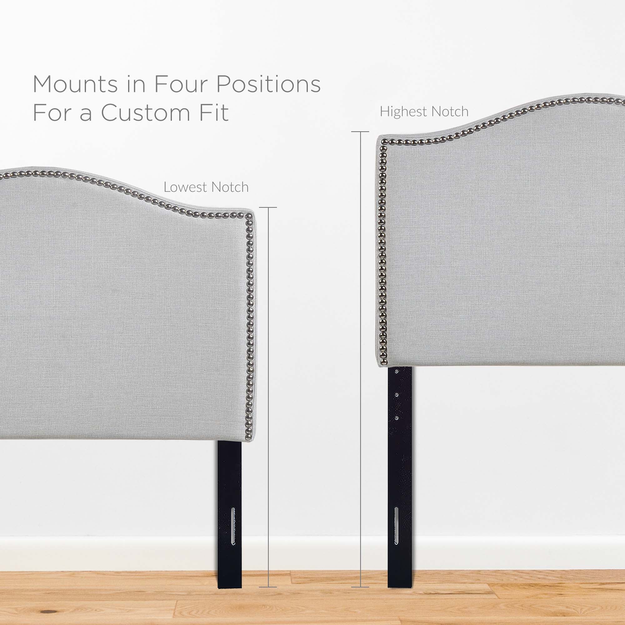 Curl Nailhead Upholstered Twin Headboard by Modway - Best Buy Furniture