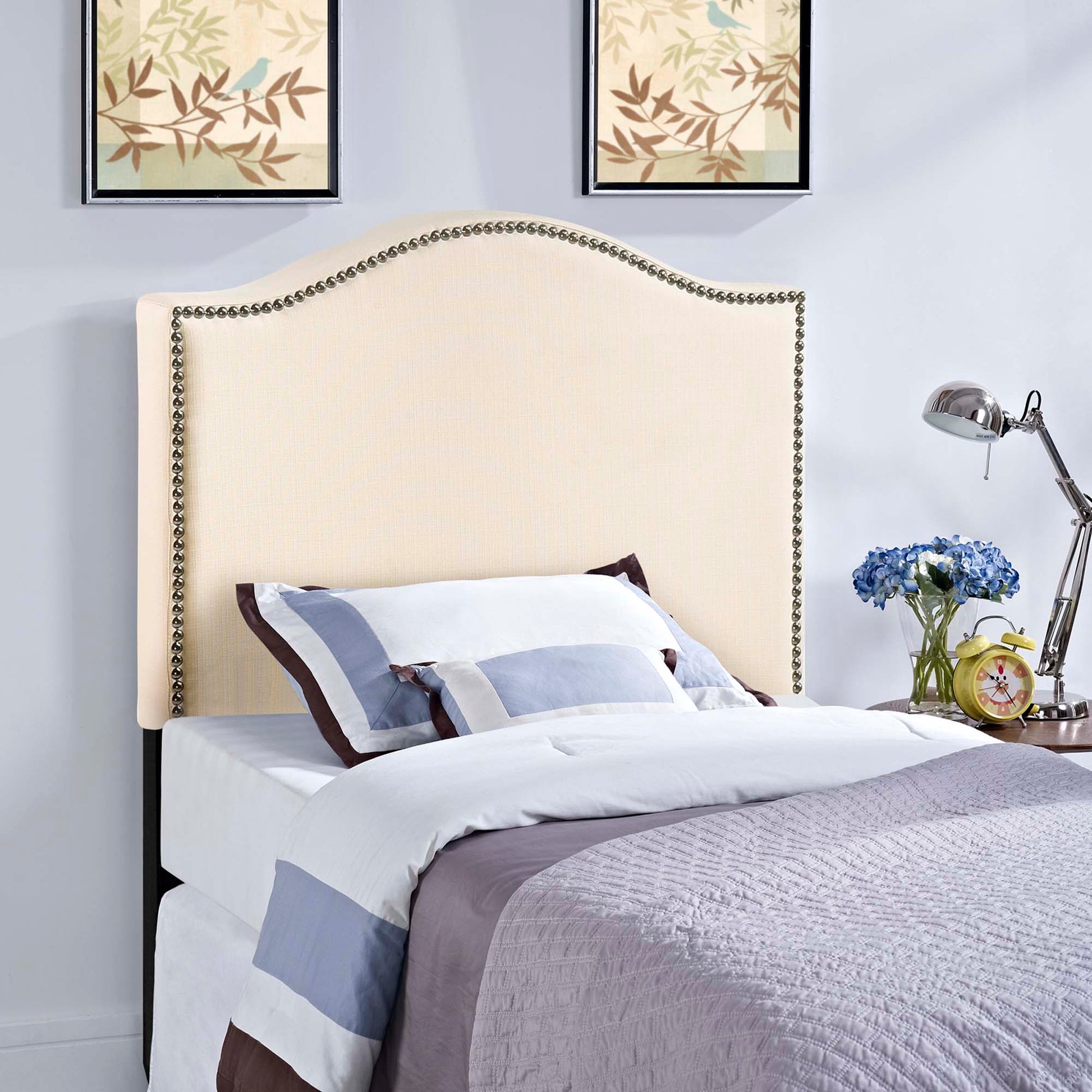 Curl Nailhead Upholstered Twin Headboard by Modway - Best Buy Furniture