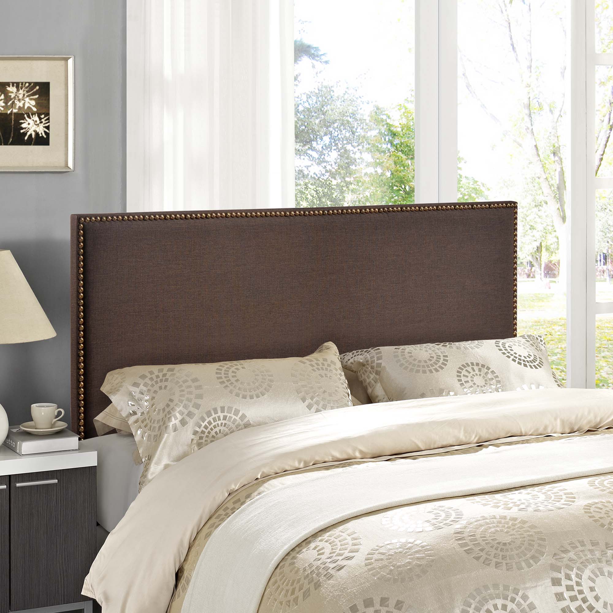 Region Nailhead Upholstered Queen Headboard by Modway - Best Buy Furniture