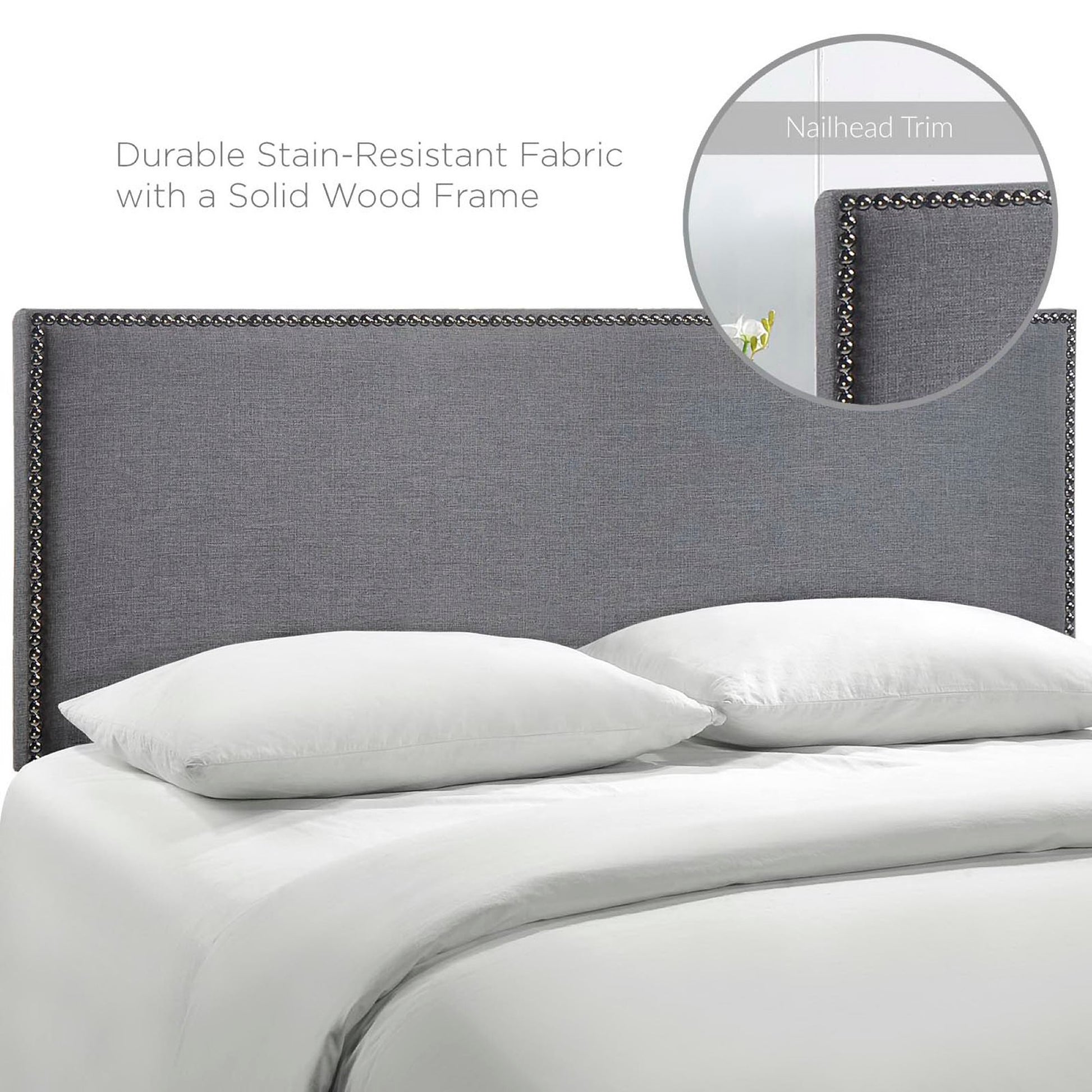 Region Nailhead Upholstered Queen Headboard by Modway - Best Buy Furniture