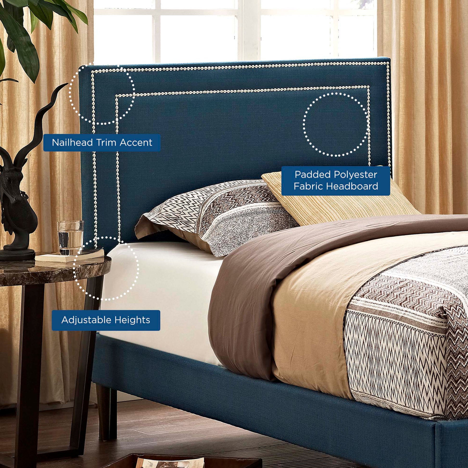 Jessamine Upholstered Fabric Twin Headboard by Modway - Best Buy Furniture