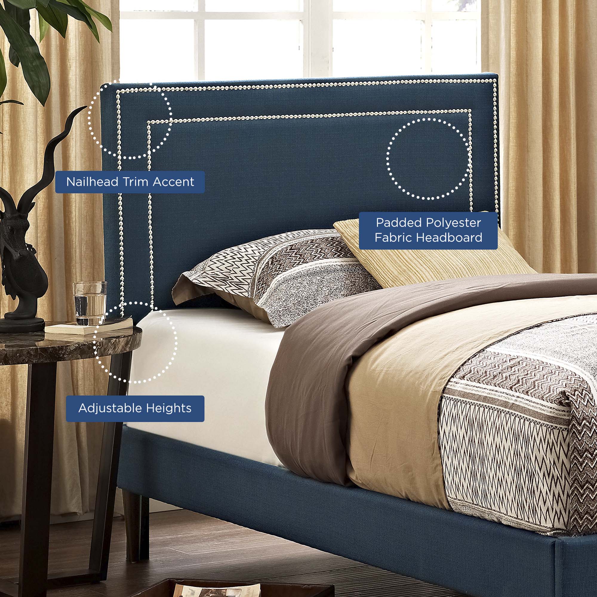 Jessamine Upholstered Fabric Twin Headboard by Modway - Best Buy Furniture