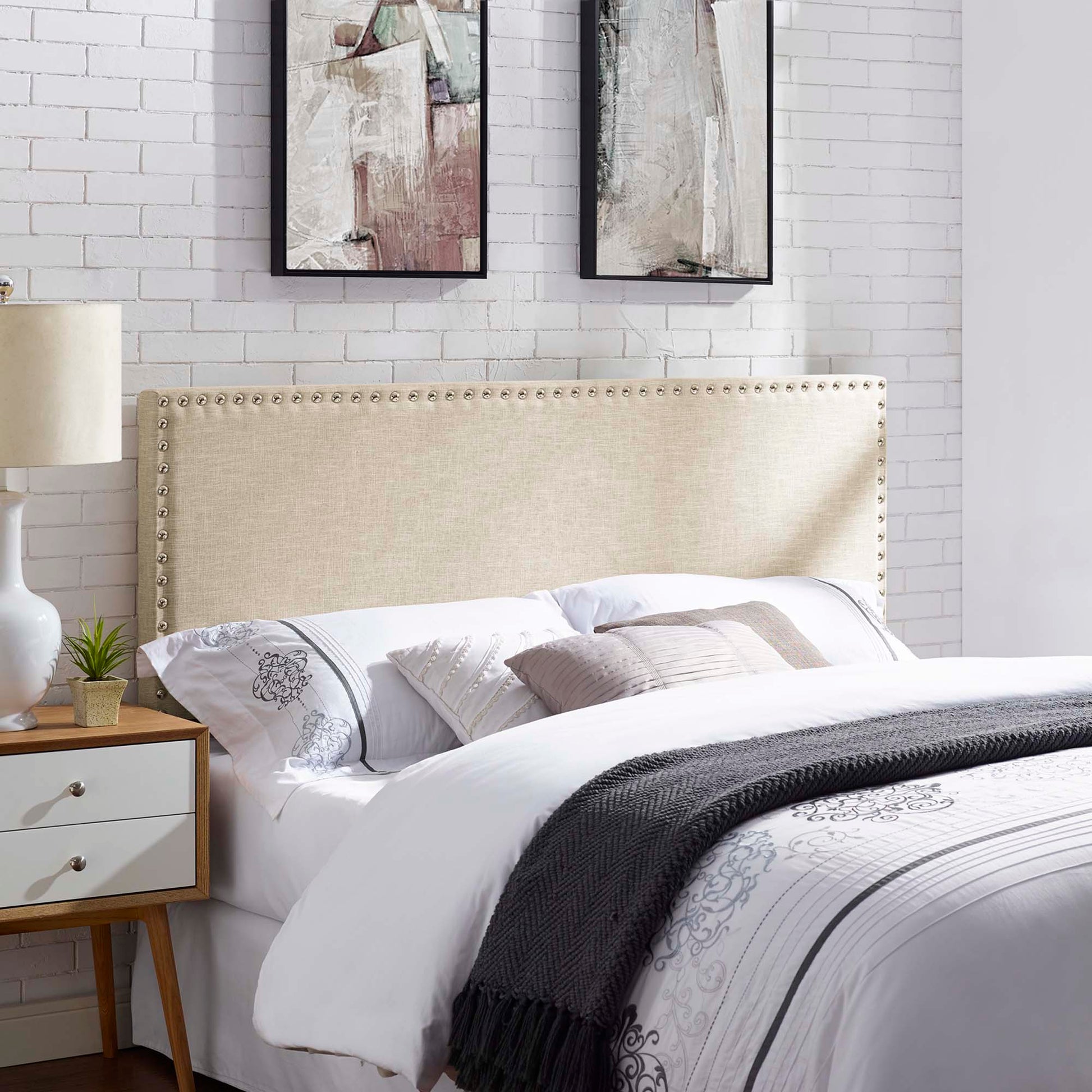 Phoebe Upholstered Fabric Queen Headboard by Modway - Best Buy Furniture