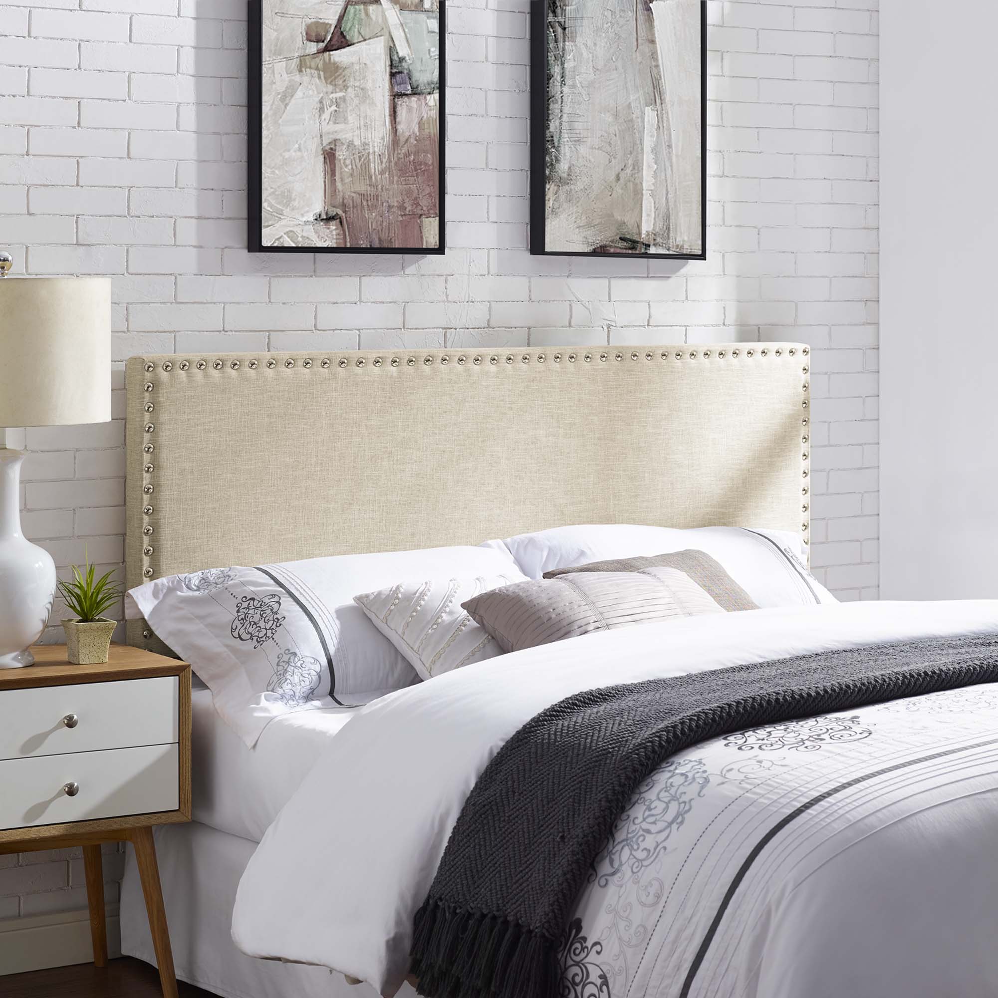 Phoebe Upholstered Fabric Queen Headboard by Modway - Best Buy Furniture