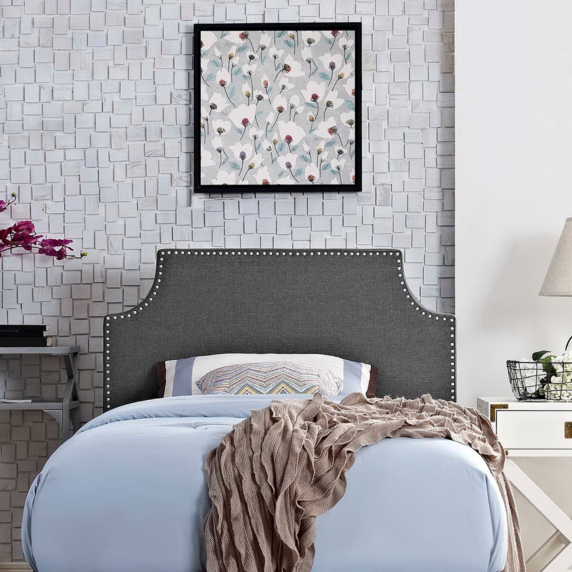 Laura Upholstered Fabric Twin Headboard by Modway - Best Buy Furniture