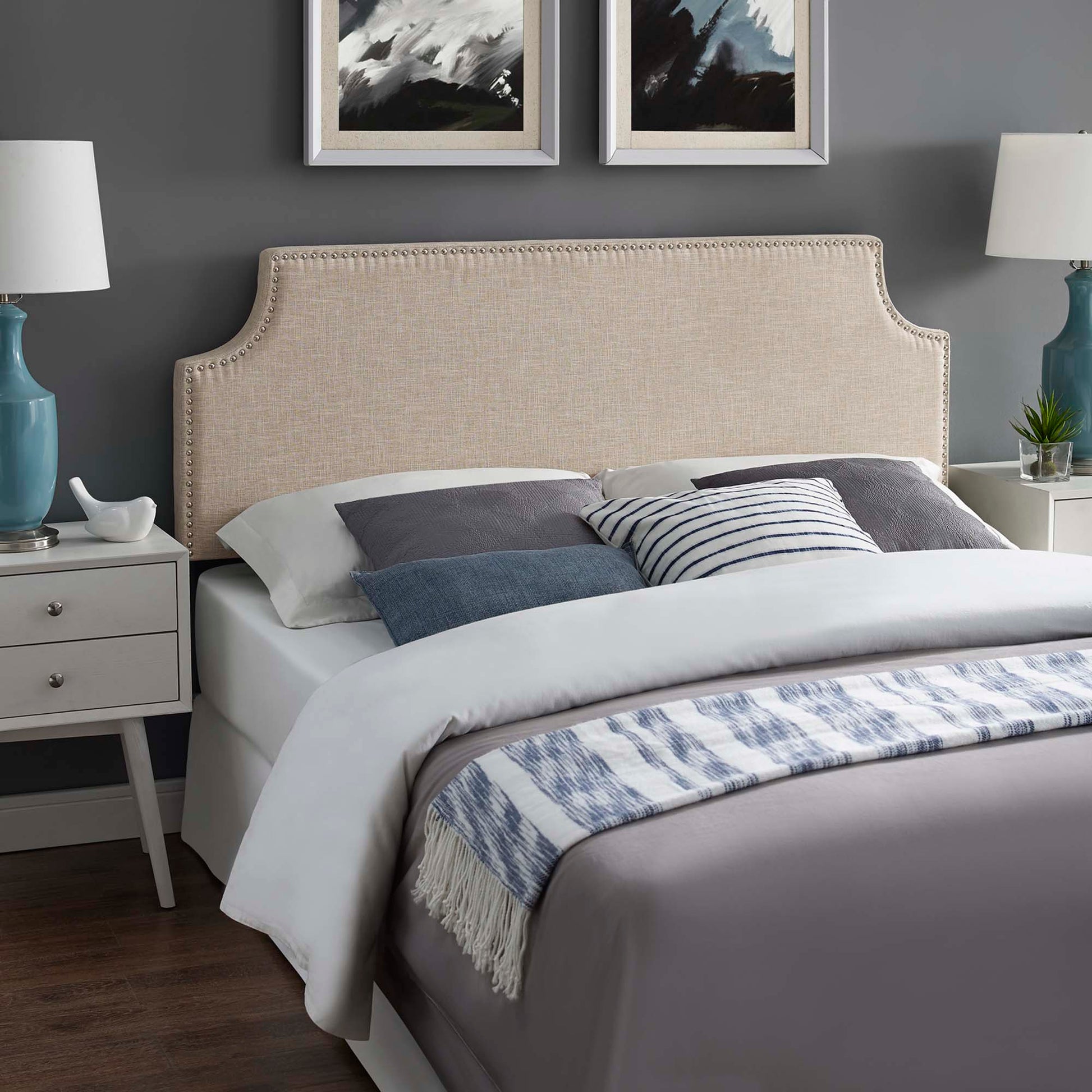 Laura Upholstered Fabric Queen Headboard by Modway - Best Buy Furniture