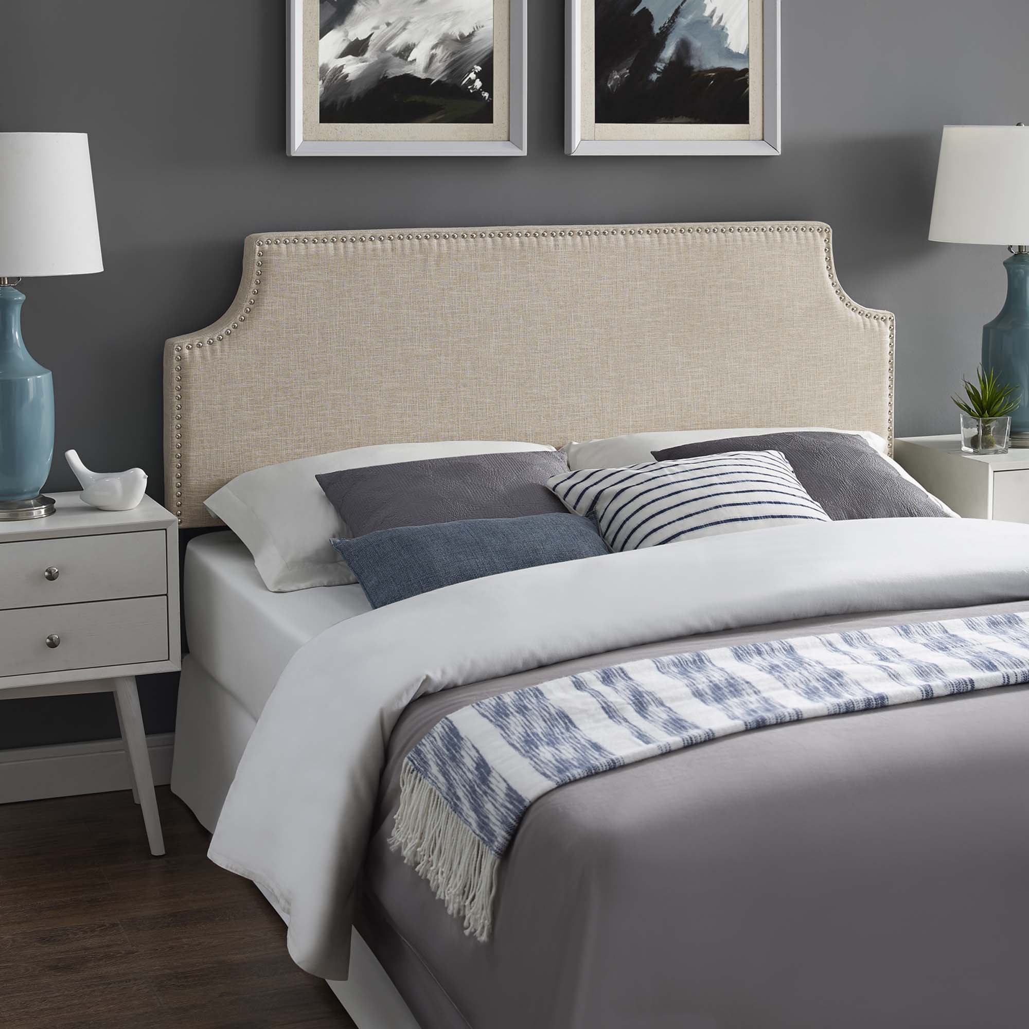 Laura Upholstered Fabric Queen Headboard by Modway - Best Buy Furniture