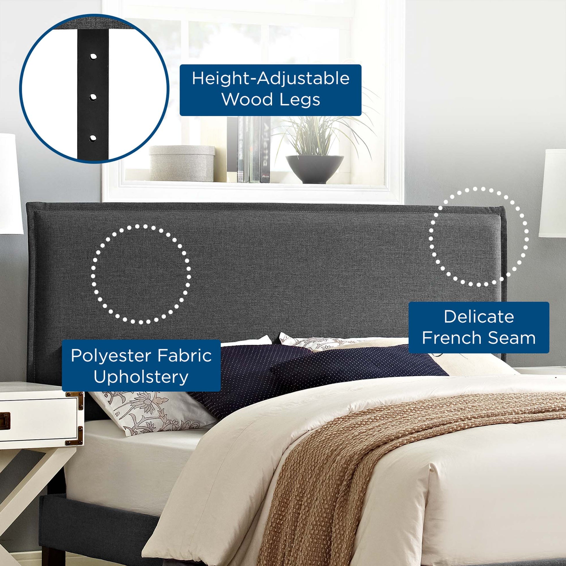 Camille Upholstered Fabric Full Headboard by Modway - Best Buy Furniture