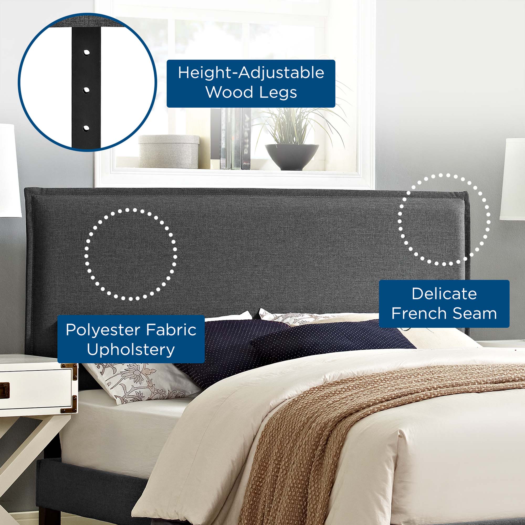Camille Upholstered Fabric Full Headboard by Modway - Best Buy Furniture