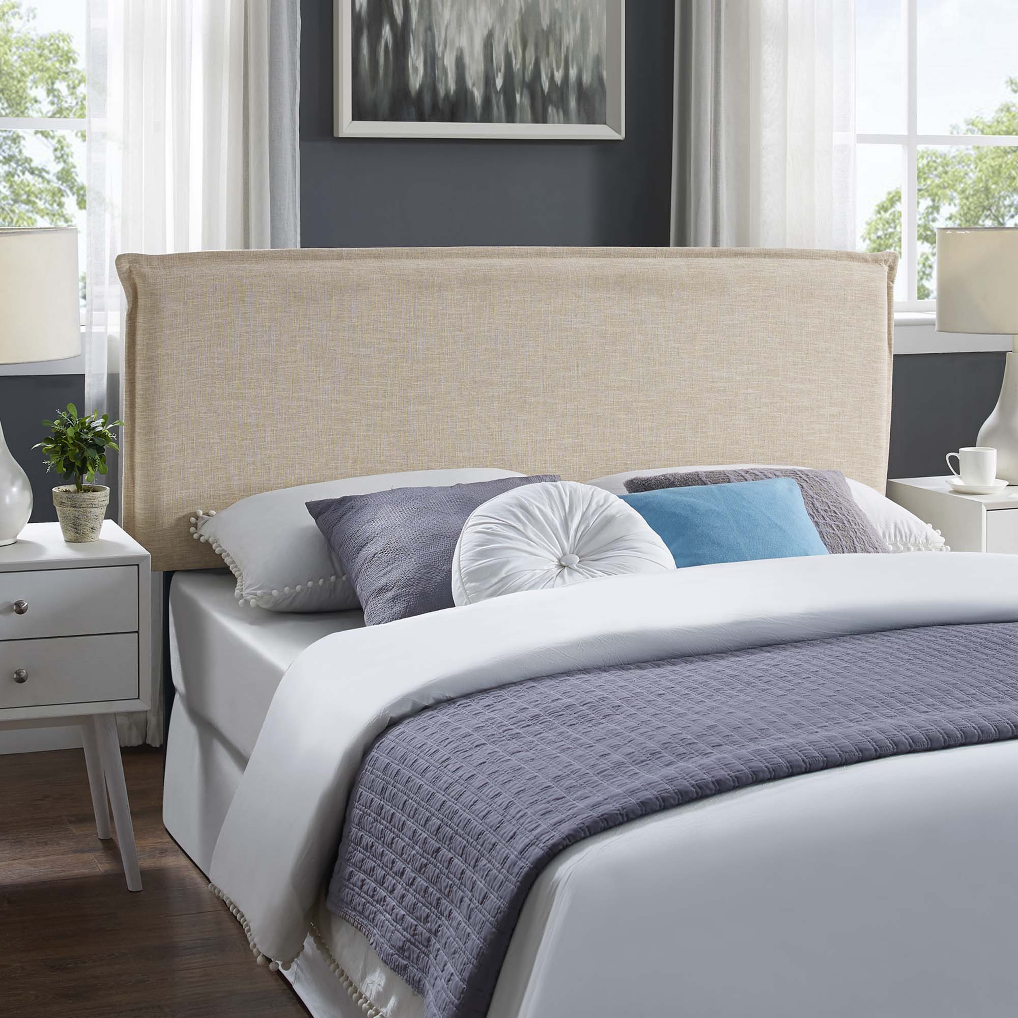 Camille Upholstered Fabric Queen Headboard by Modway - Best Buy Furniture