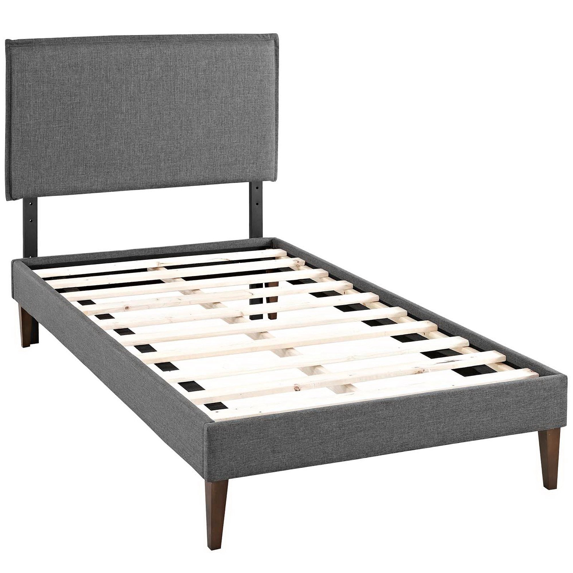 Camille Fabric Twin Platform Bed with Squared Tapered Legs by Modway - Best Buy Furniture
