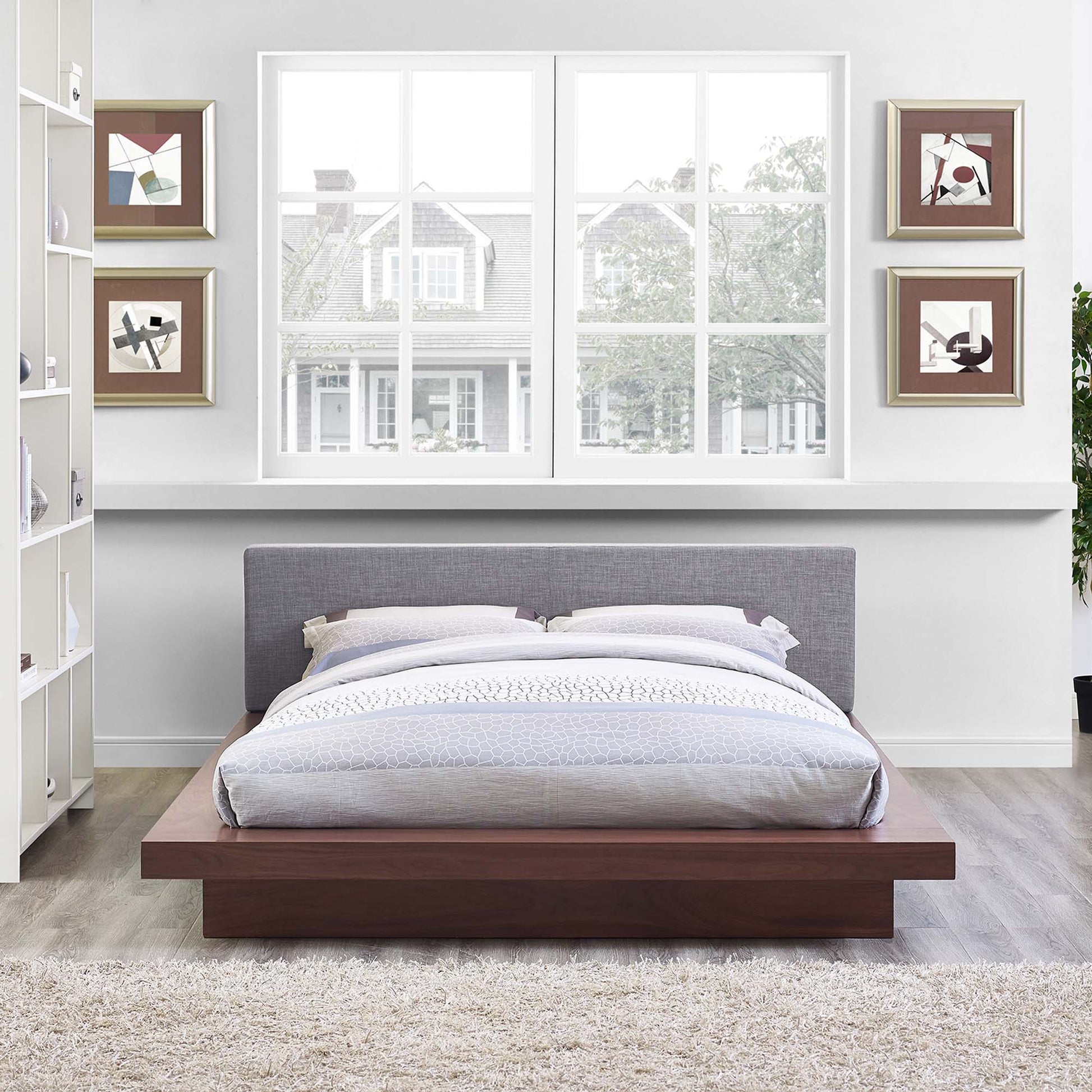 Freja Fabric Queen Platform Bed by Modway - Best Buy Furniture