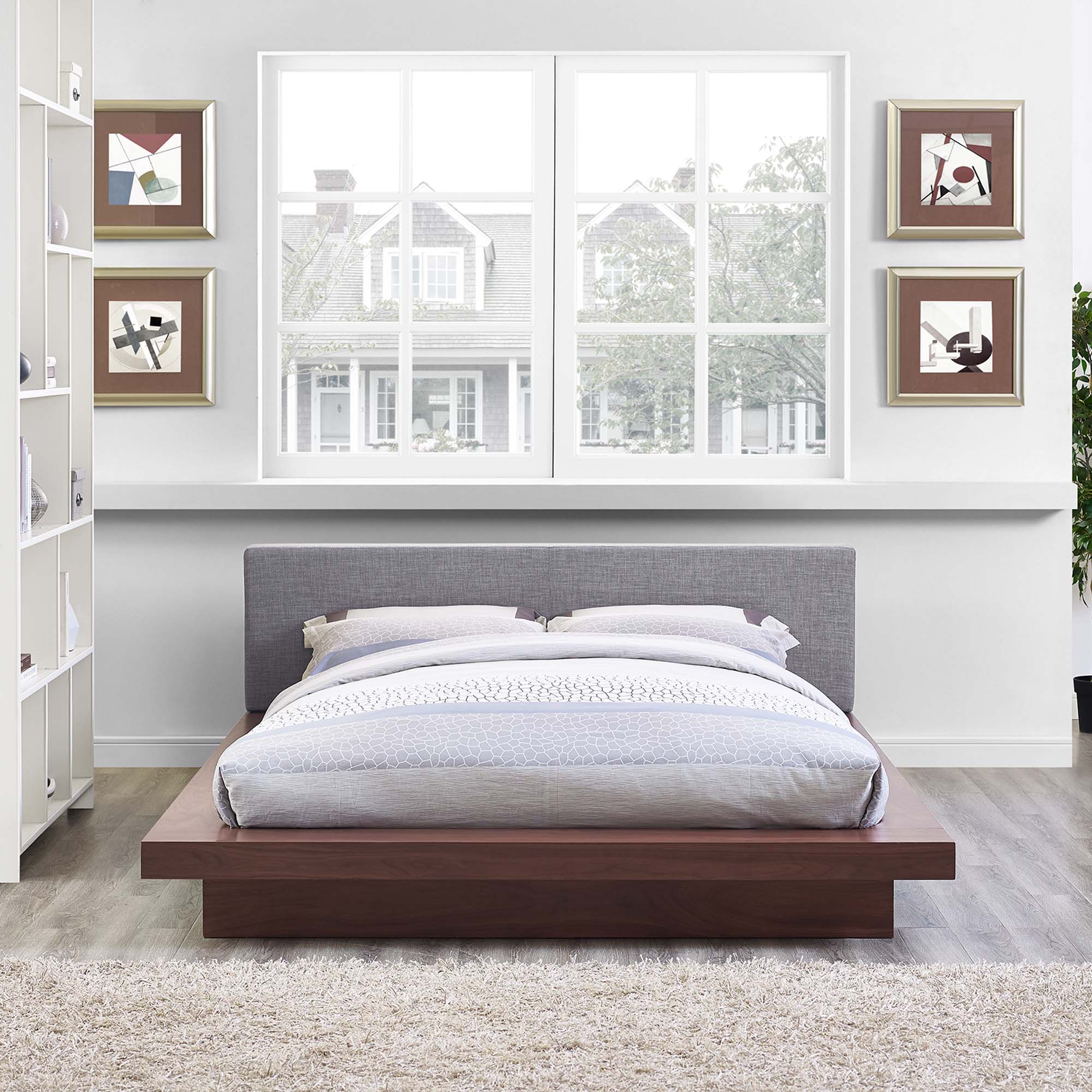 Freja Fabric Queen Platform Bed by Modway - Best Buy Furniture