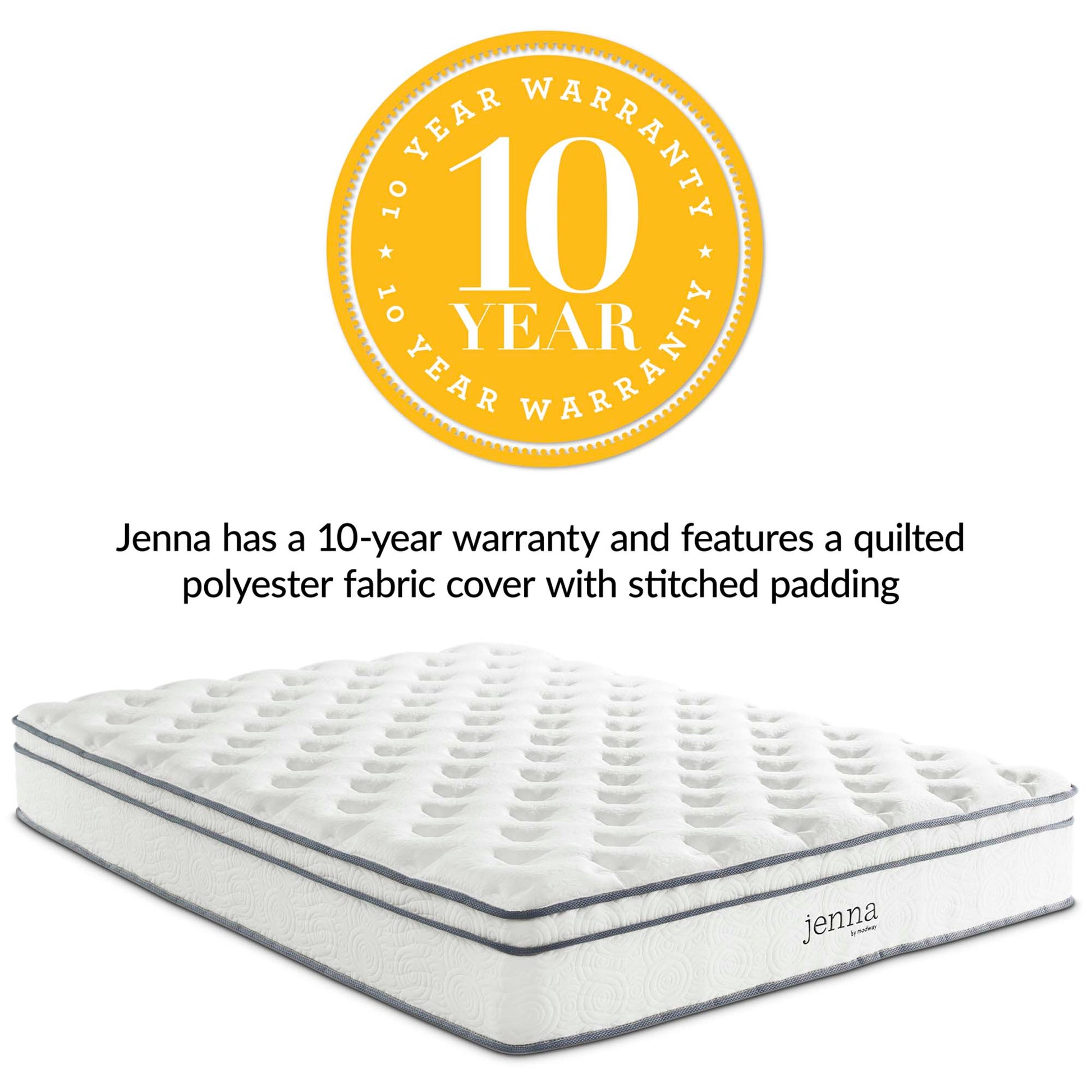 Jenna 10" Innerspring and Foam King Mattress by Modway - Best Buy Furniture