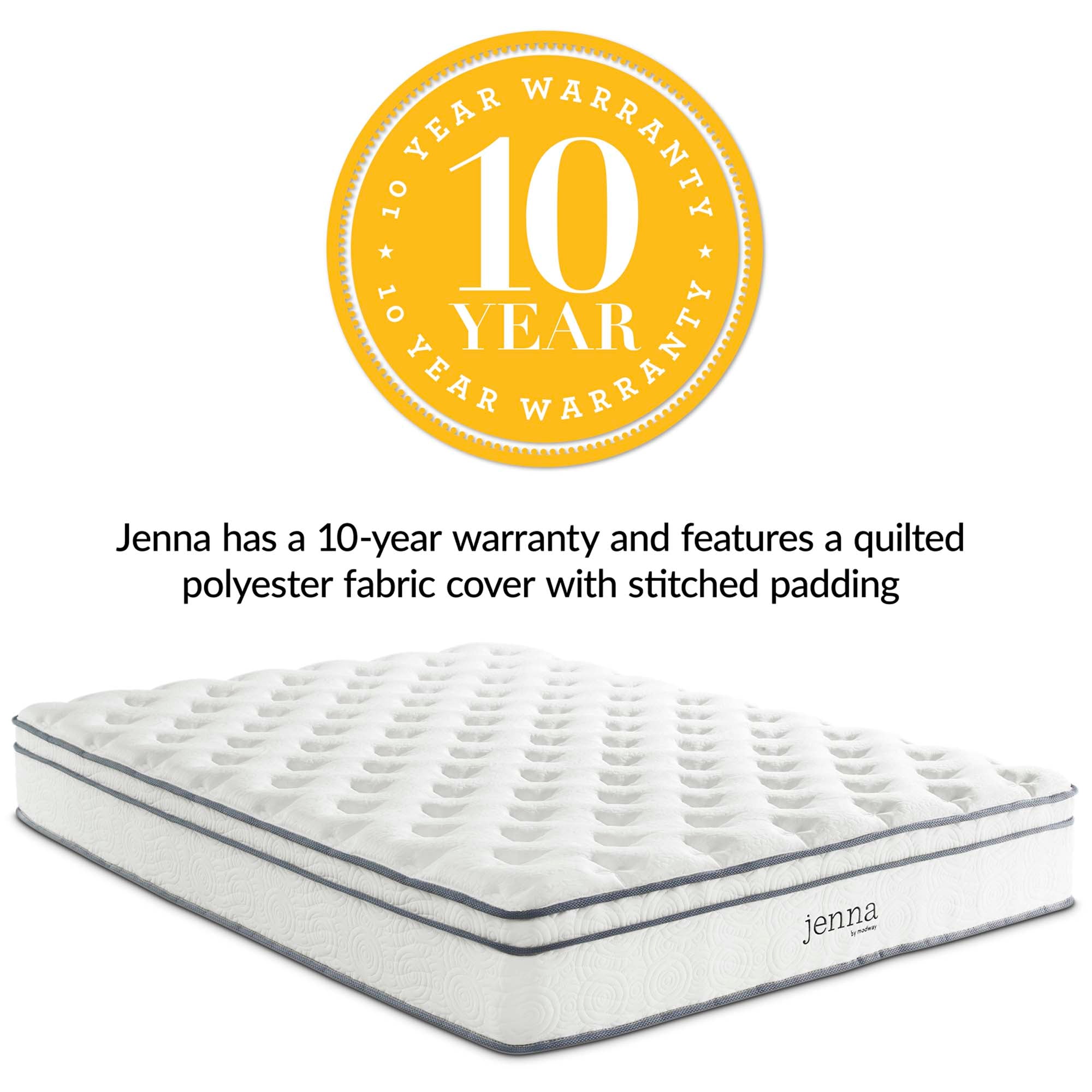 Jenna 10" Innerspring and Foam King Mattress by Modway - Best Buy Furniture