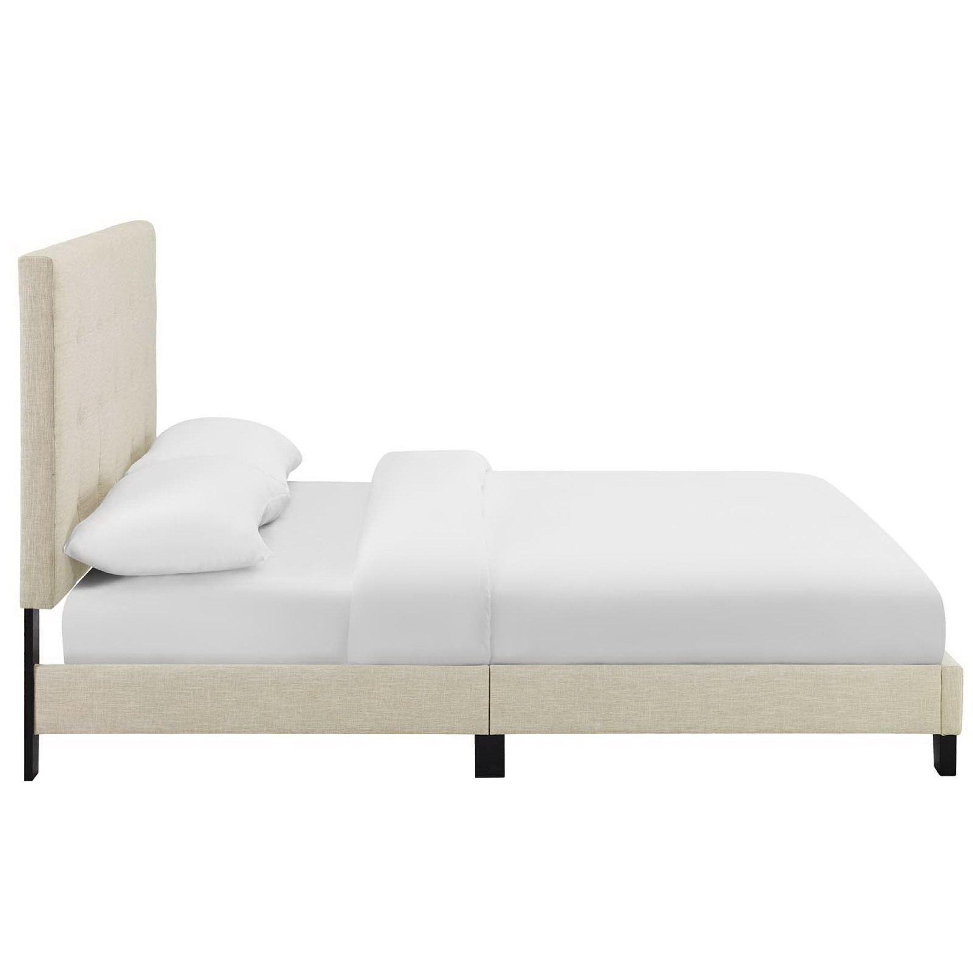 Melanie Tufted Button Upholstered Fabric Full Platform Bed by Modway - Best Buy Furniture