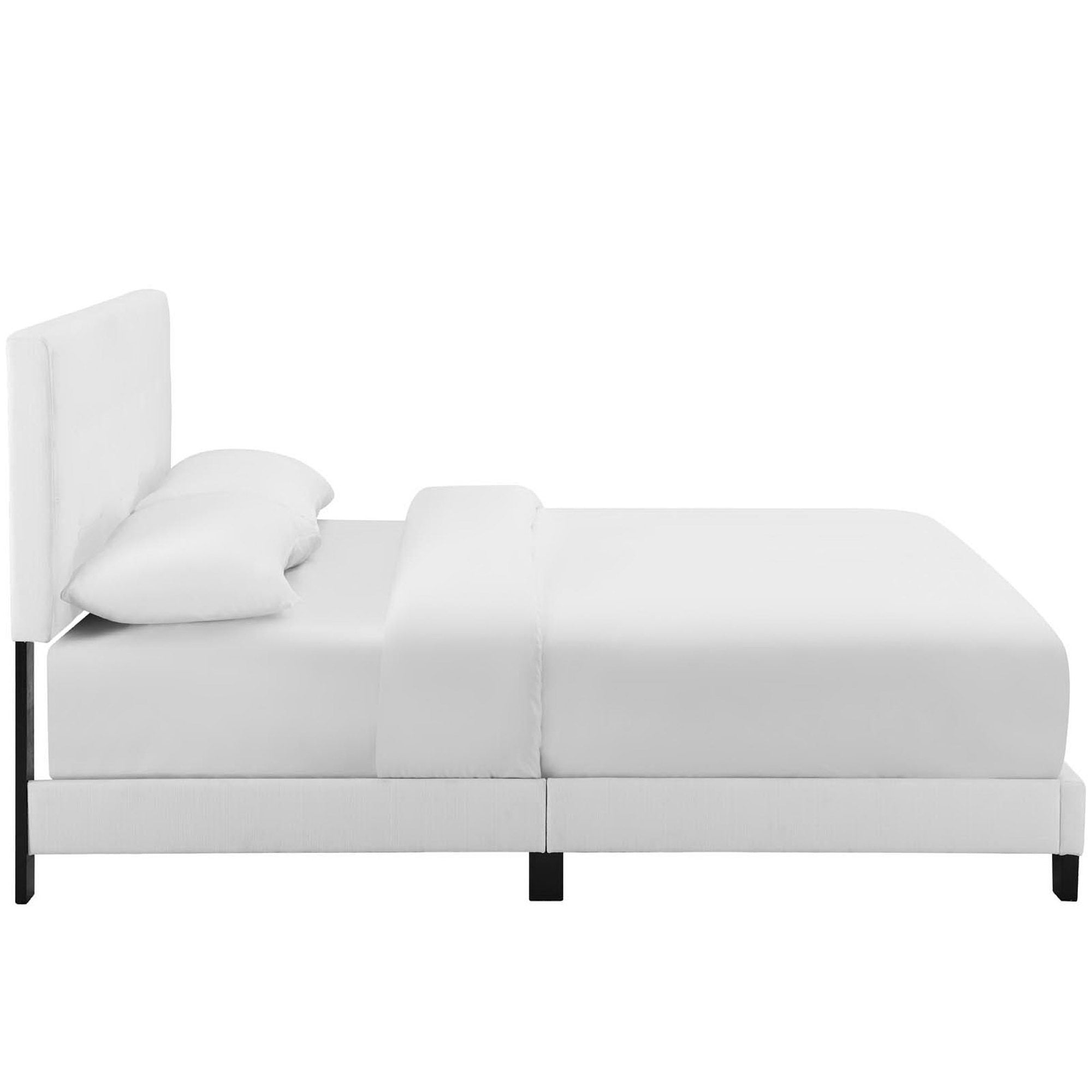 Melanie Tufted Button Upholstered Fabric Queen Platform Bed by Modway - Best Buy Furniture