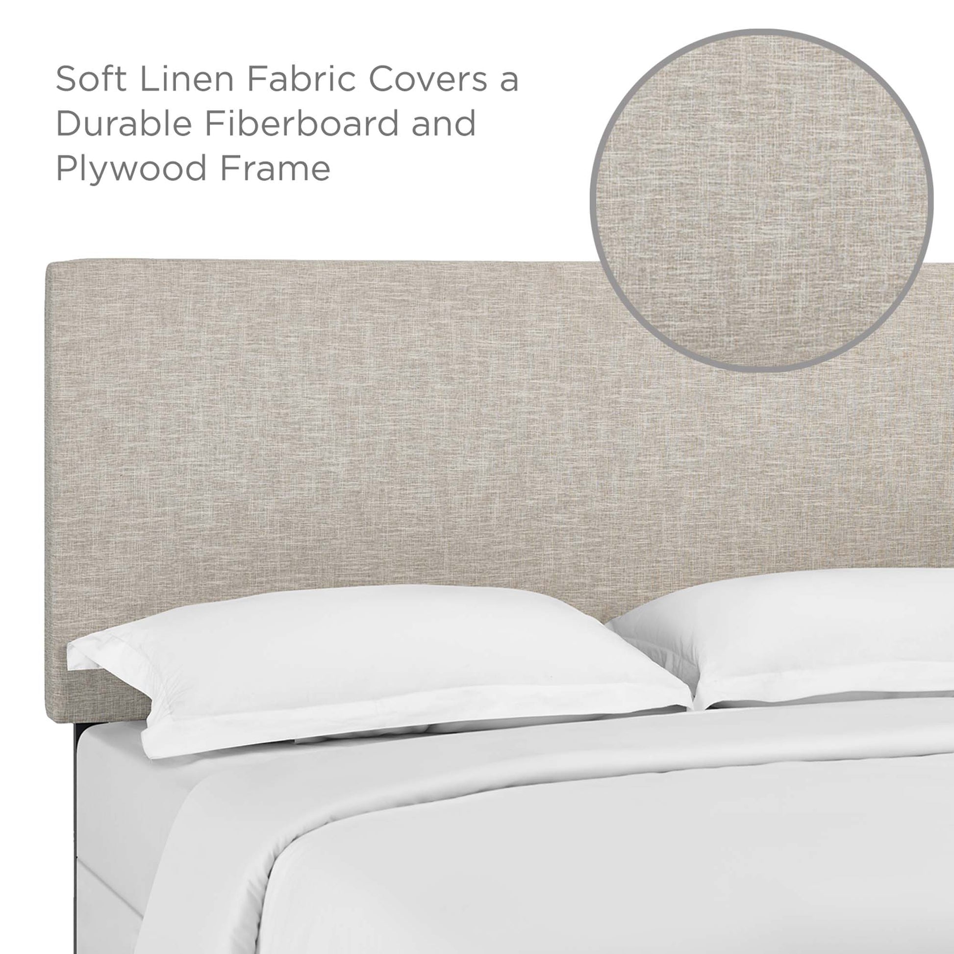 Taylor Upholstered Linen Fabric Full / Queen Headboard by Modway - Best Buy Furniture