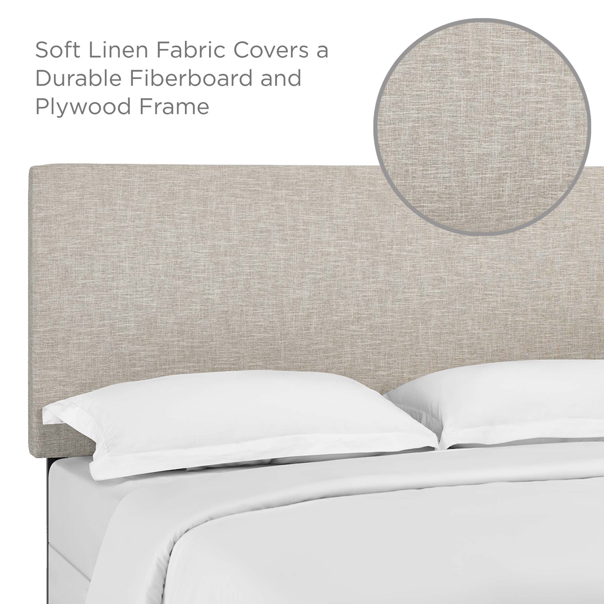 Taylor Upholstered Linen Fabric Full / Queen Headboard by Modway - Best Buy Furniture