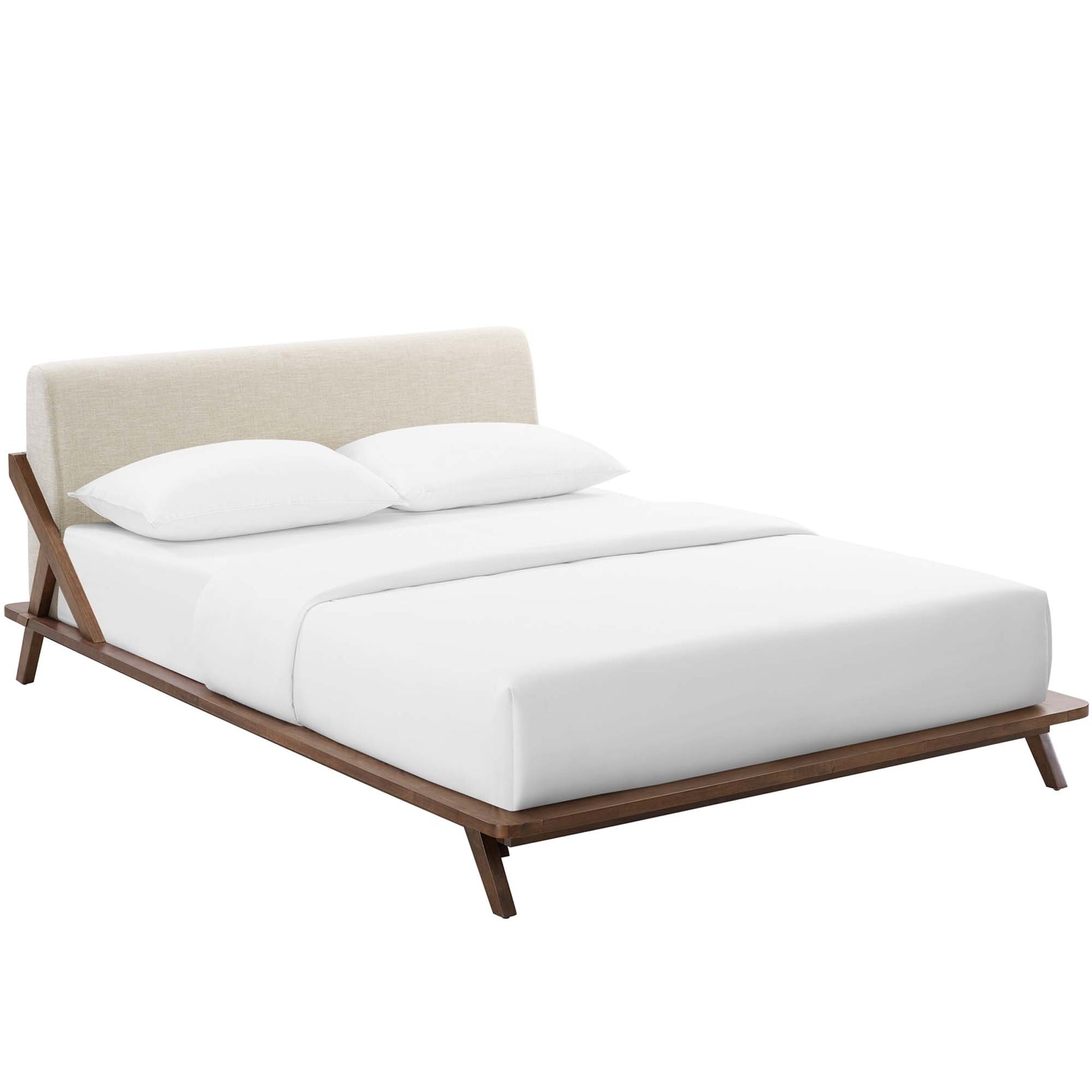 Luella Upholstered Fabric Queen Platform Bed by Modway - Best Buy Furniture