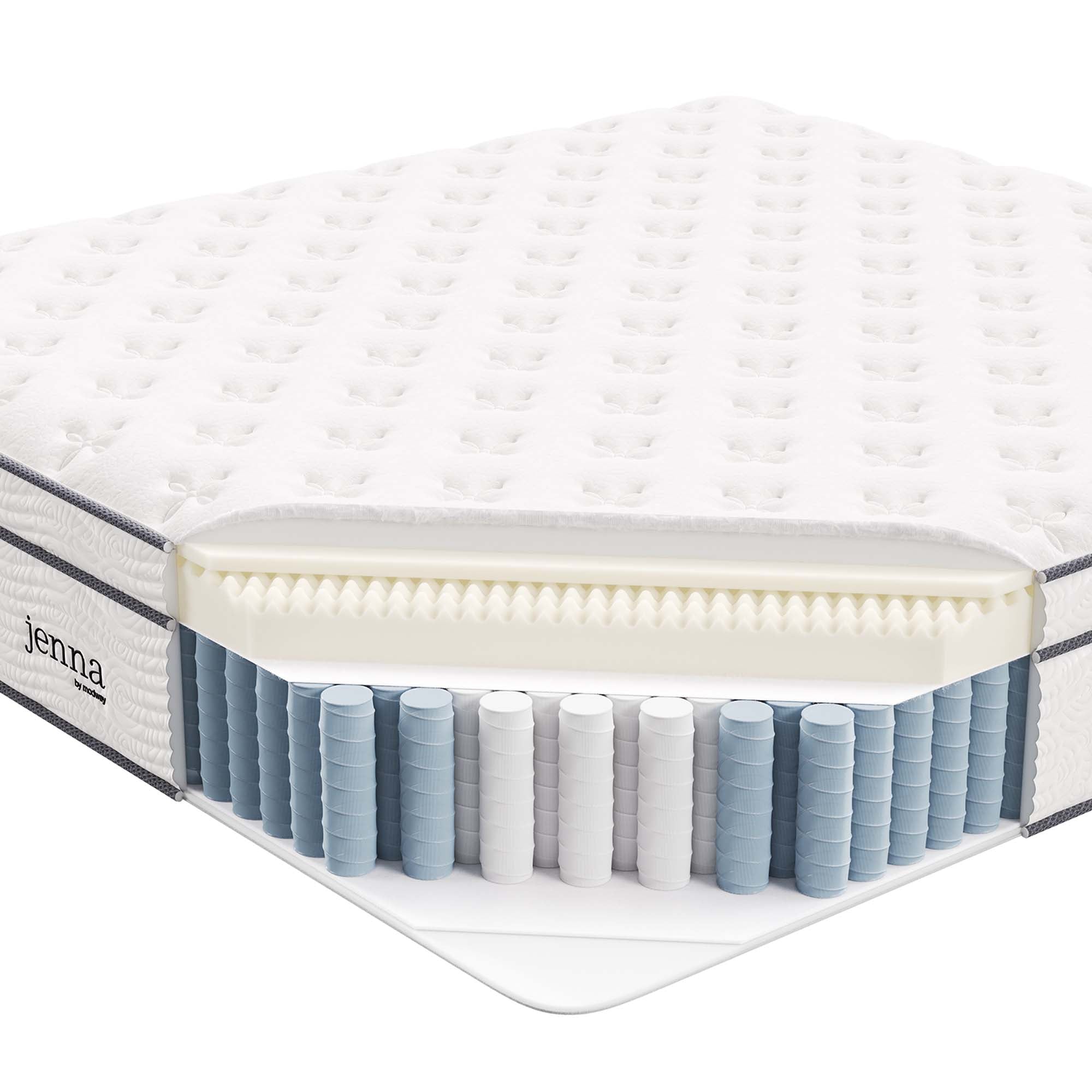Jenna 14" Innerspring and Foam King Mattress by Modway - Best Buy Furniture