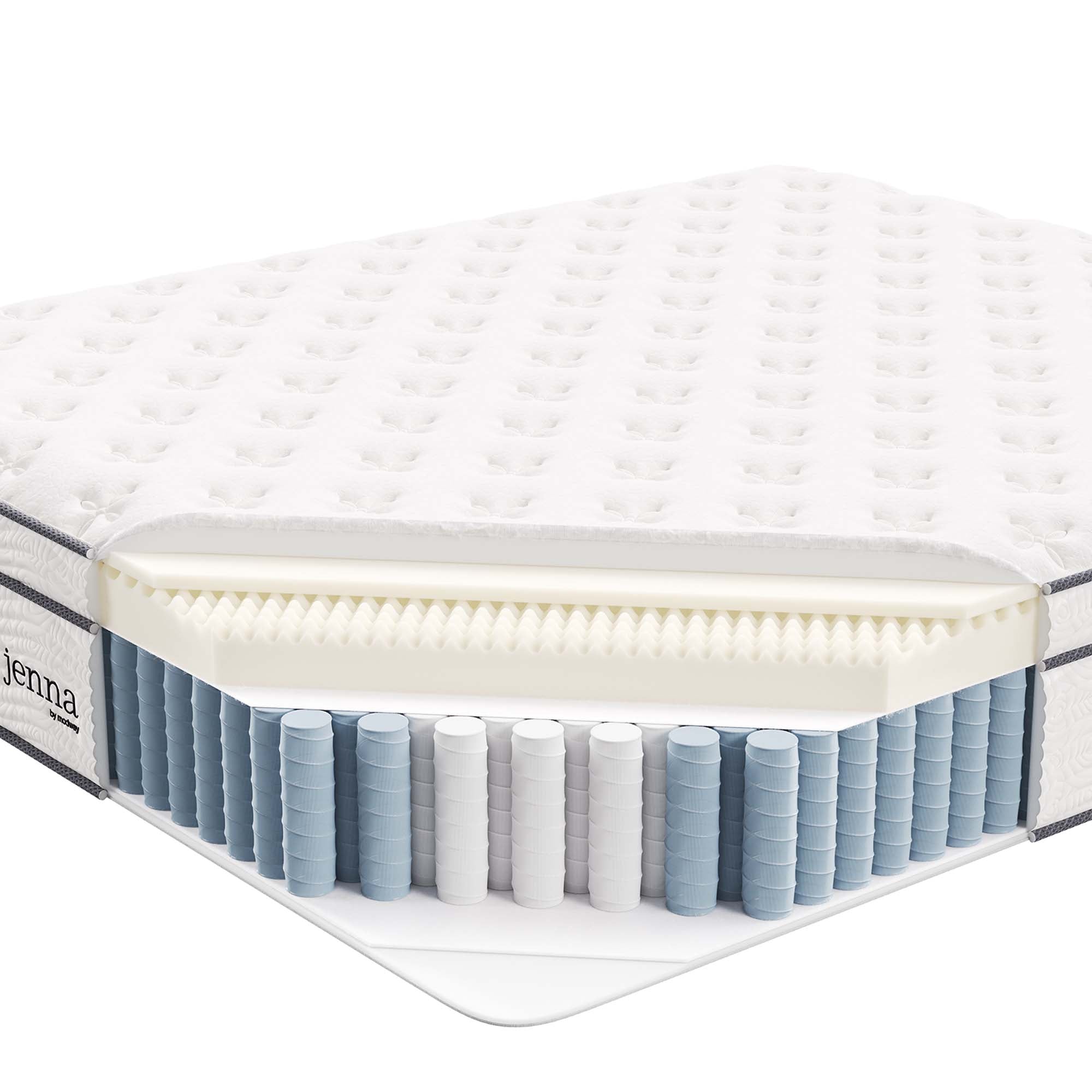 Jenna 14" Innerspring and Foam California King Mattress by Modway - Best Buy Furniture