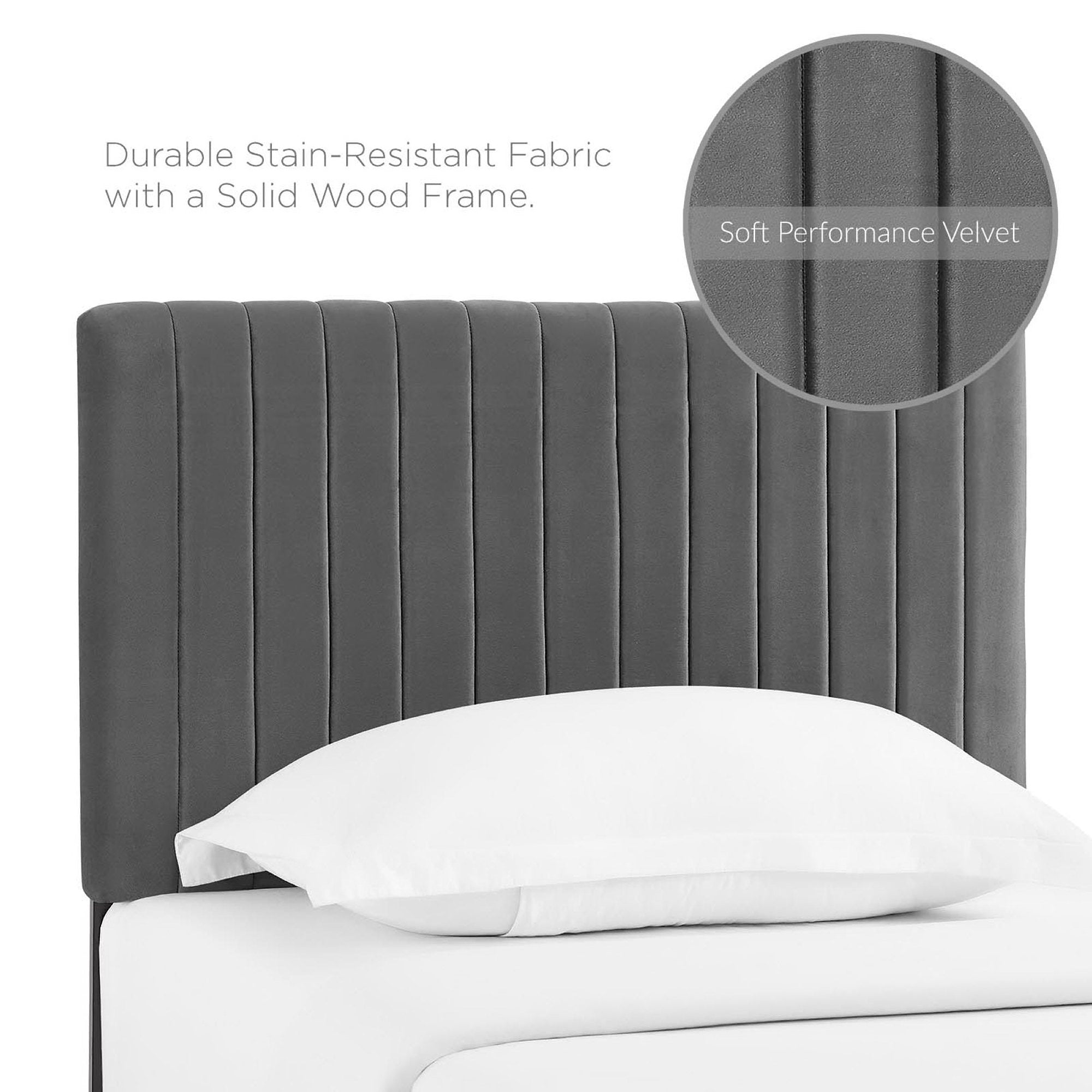 Keira Performance Velvet Twin Headboard by Modway - Best Buy Furniture