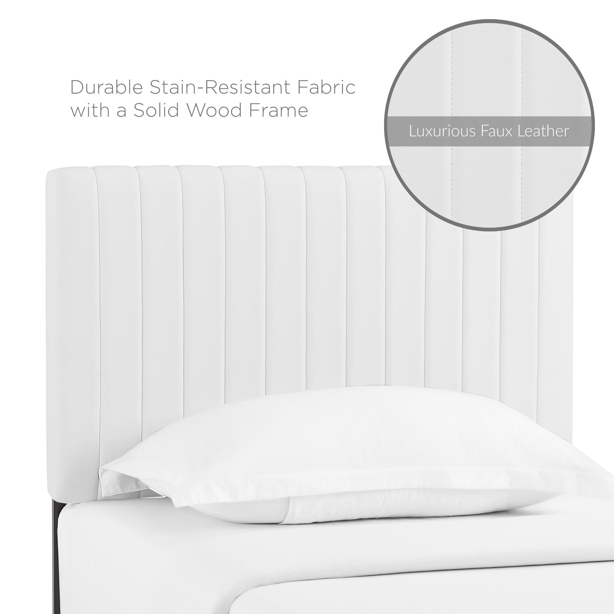 Keira Faux Leather Twin Headboard by Modway - Best Buy Furniture