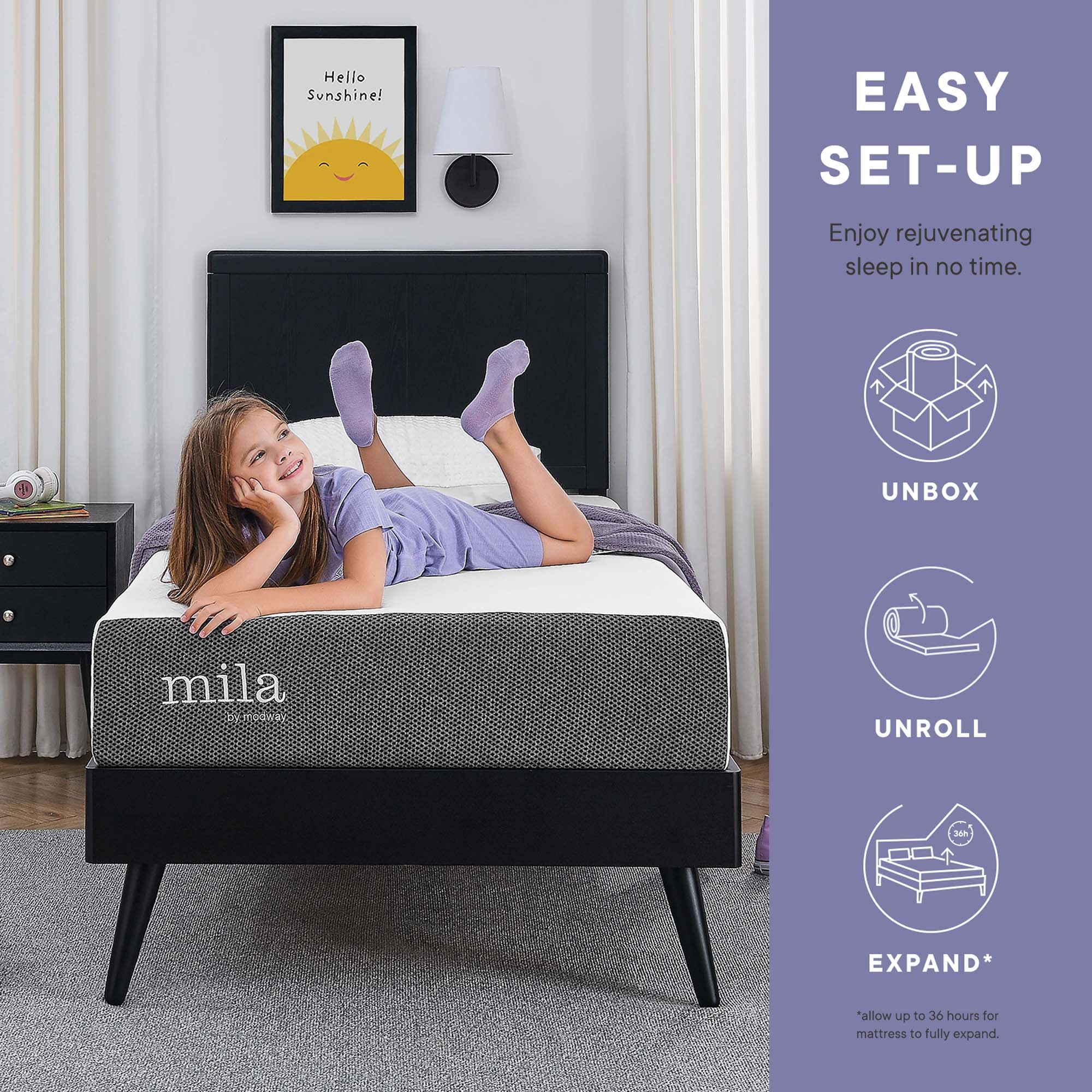 Mila 6" Foam Twin Mattress Set of 2 by Modway - Best Buy Furniture
