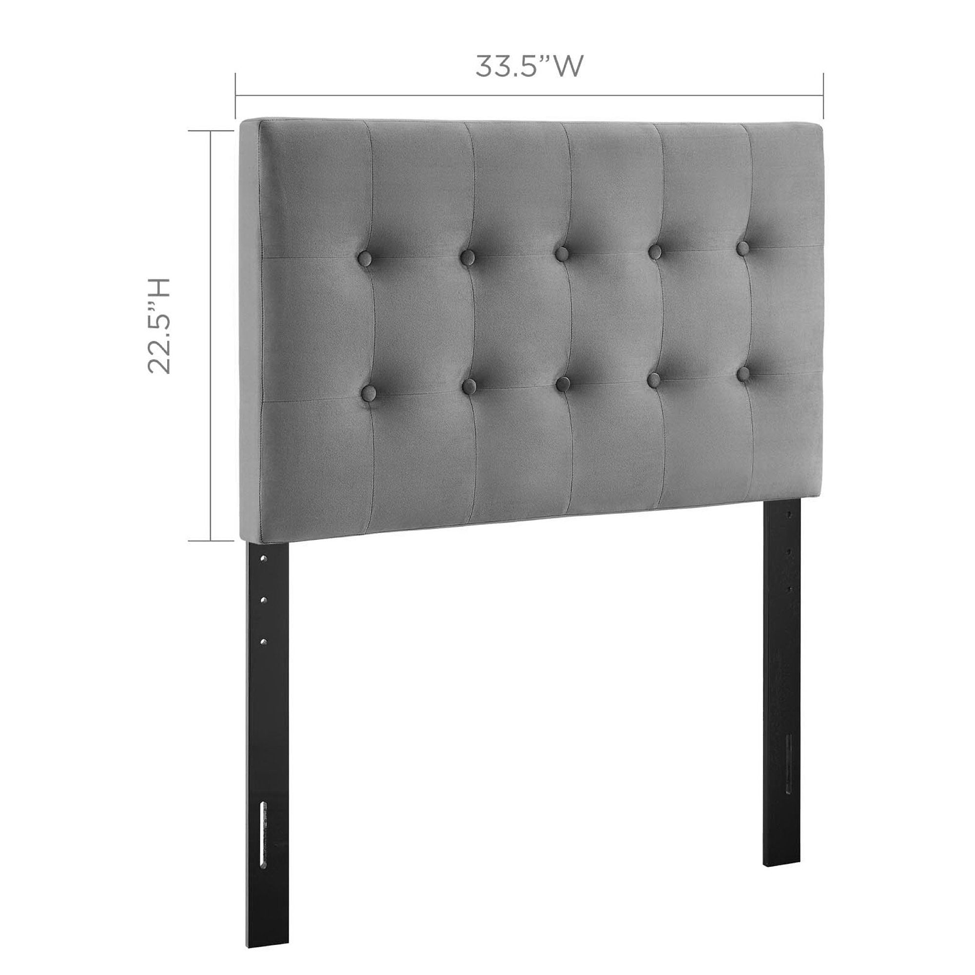 Emily Biscuit Tufted Performance Velvet Twin Headboard by Modway - Best Buy Furniture