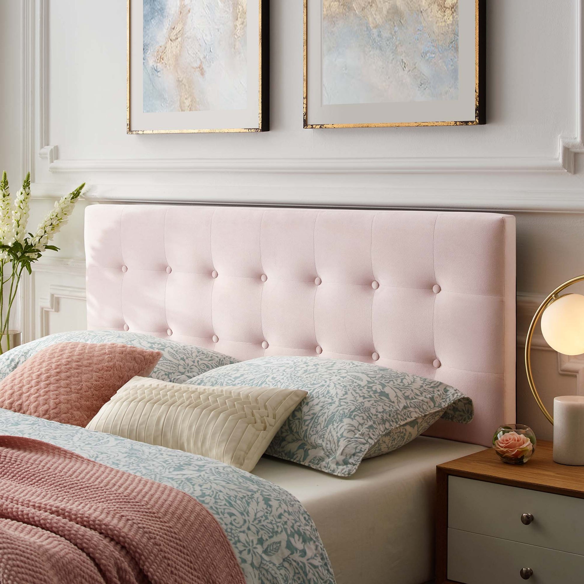 Emily Biscuit Tufted Performance Velvet Queen Headboard by Modway - Best Buy Furniture