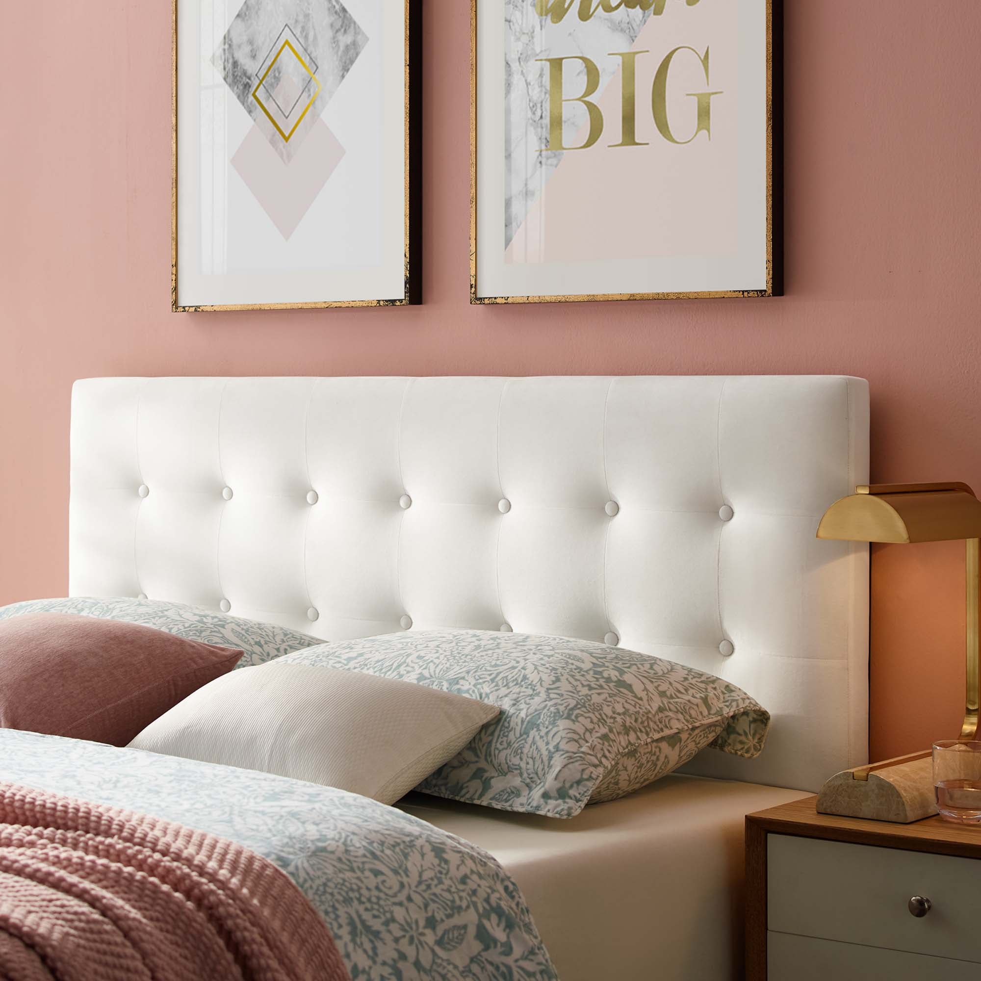 Emily Biscuit Tufted Performance Velvet Queen Headboard by Modway - Best Buy Furniture