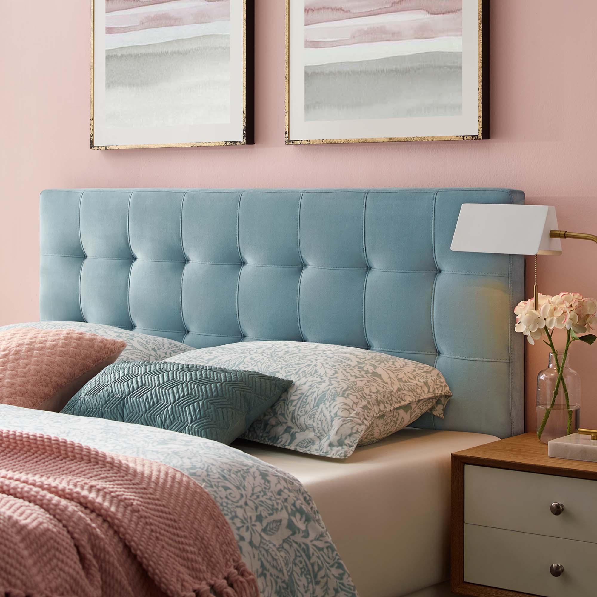 Lily Biscuit Tufted Performance Velvet Full Headboard by Modway - Best Buy Furniture