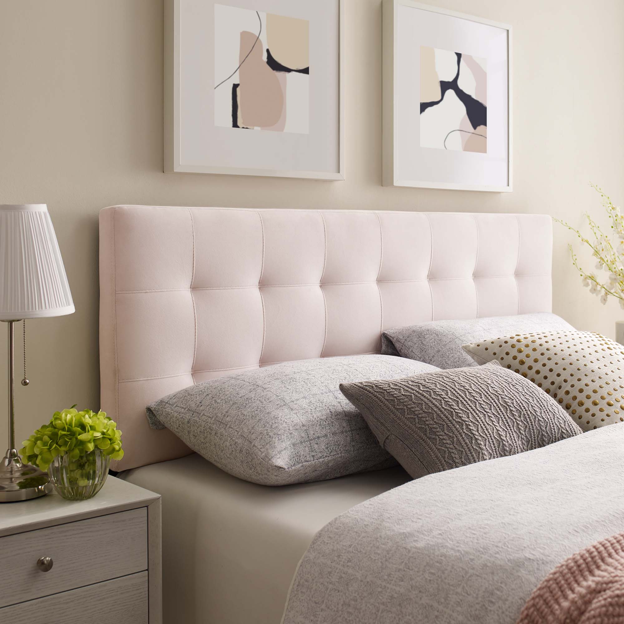 Lily Biscuit Tufted Performance Velvet Full Headboard by Modway - Best Buy Furniture
