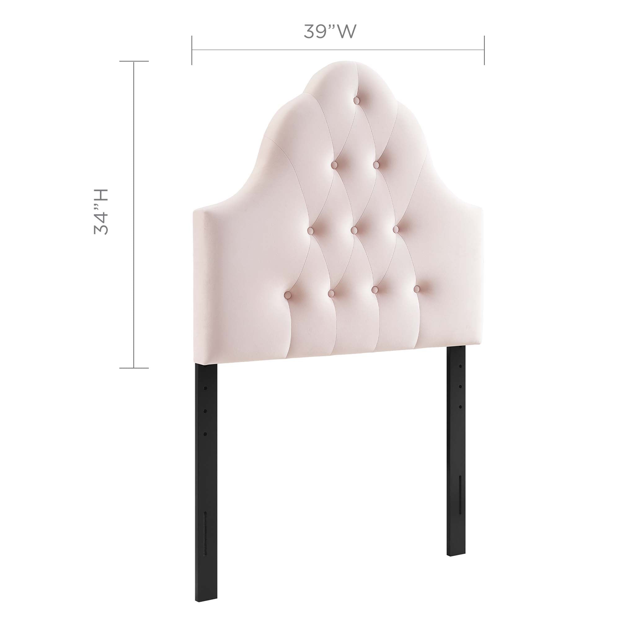 Sovereign Diamond Tufted Performance Velvet Twin Headboard by Modway - Best Buy Furniture