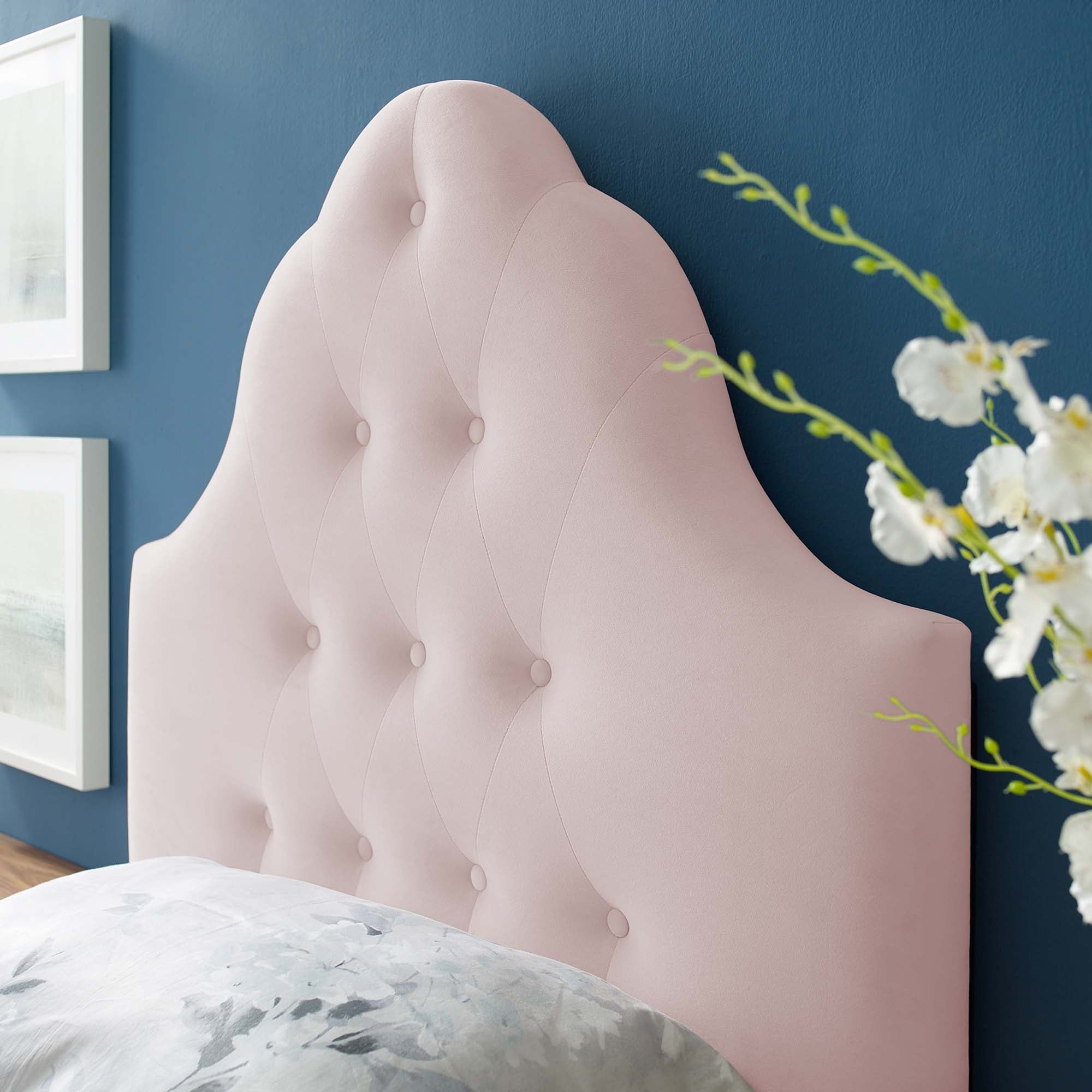 Sovereign Diamond Tufted Performance Velvet Twin Headboard by Modway - Best Buy Furniture