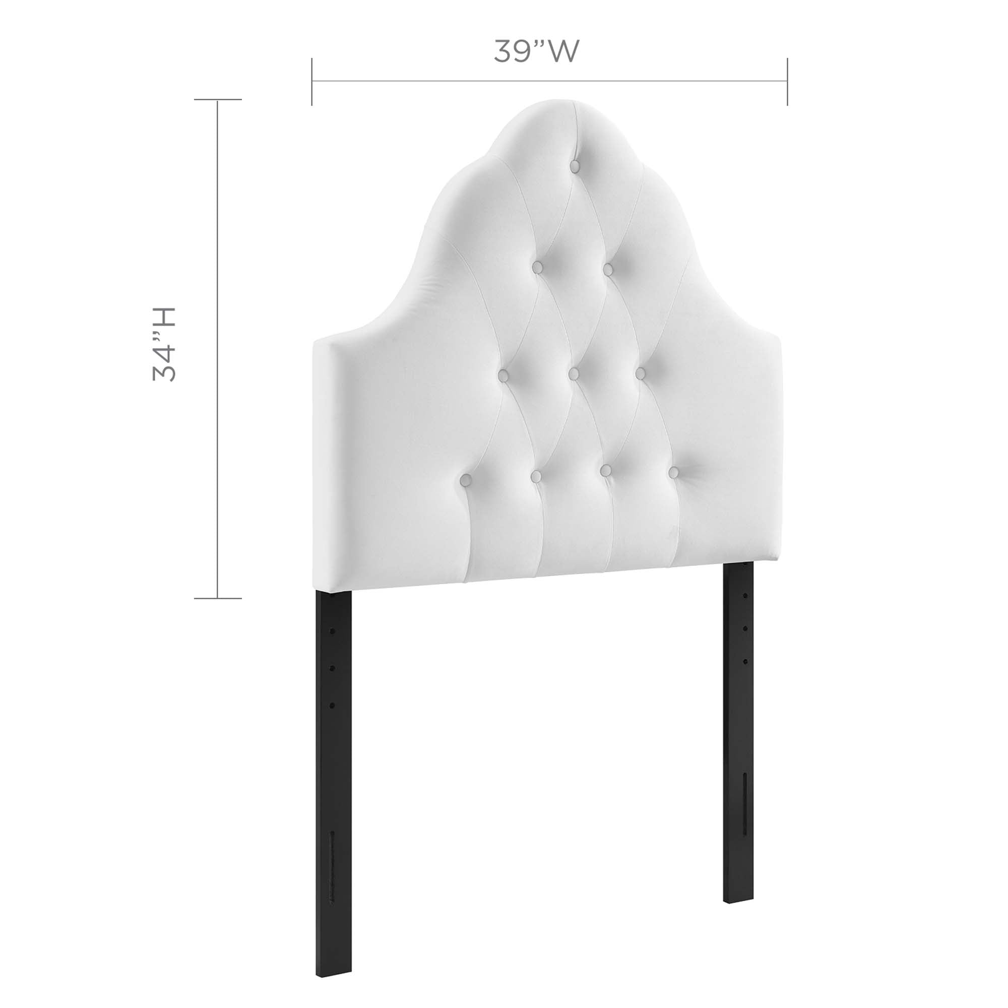 Sovereign Diamond Tufted Performance Velvet Twin Headboard by Modway - Best Buy Furniture