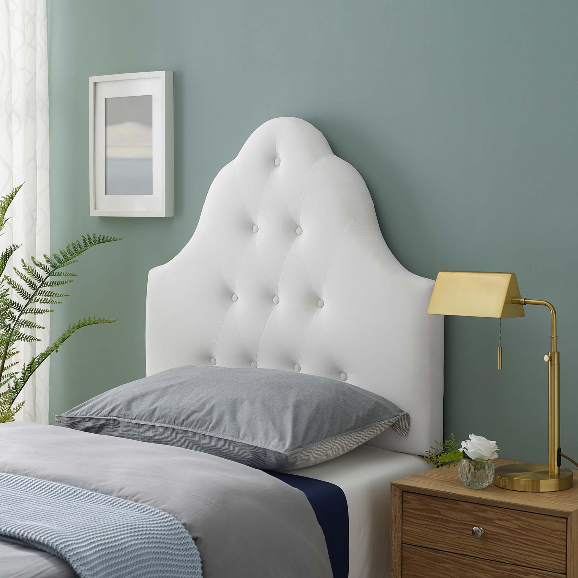 Sovereign Diamond Tufted Performance Velvet Twin Headboard by Modway - Best Buy Furniture
