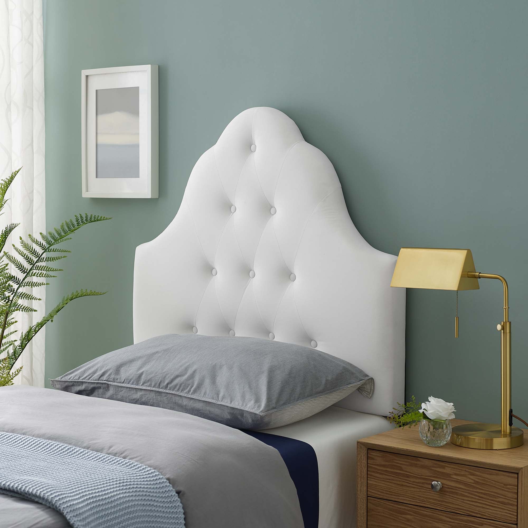 Sovereign Diamond Tufted Performance Velvet Twin Headboard by Modway - Best Buy Furniture