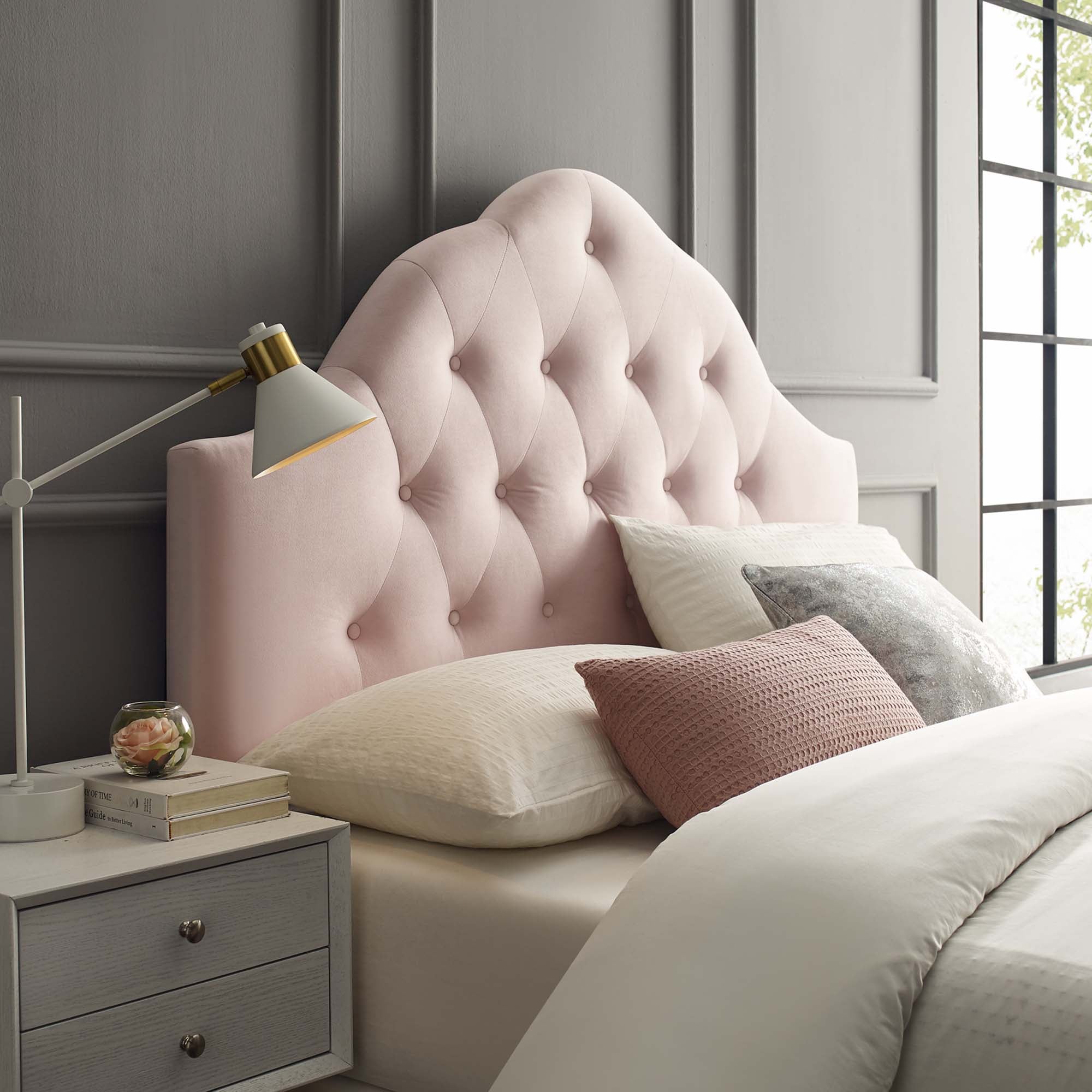 Sovereign Diamond Tufted Performance Velvet Queen Headboard by Modway - Best Buy Furniture