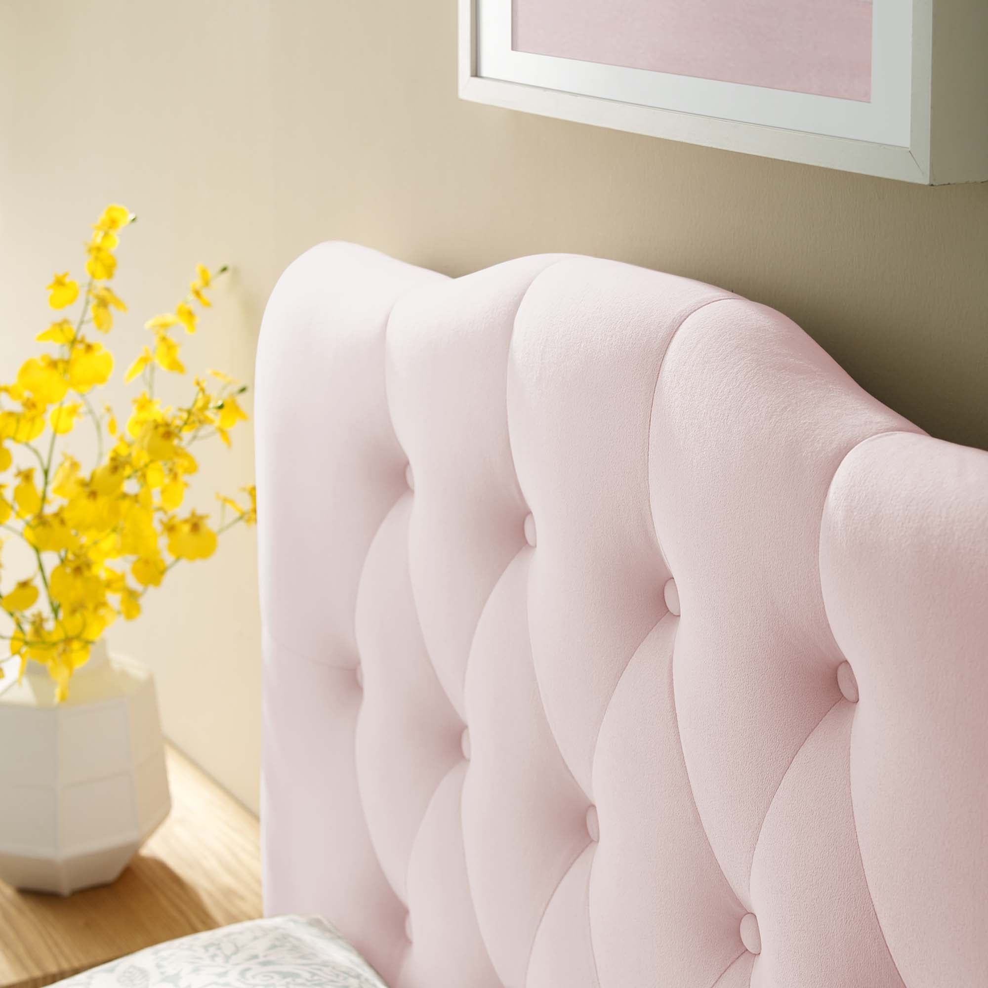 Annabel Diamond Tufted Performance Velvet Twin Headboard by Modway - Best Buy Furniture