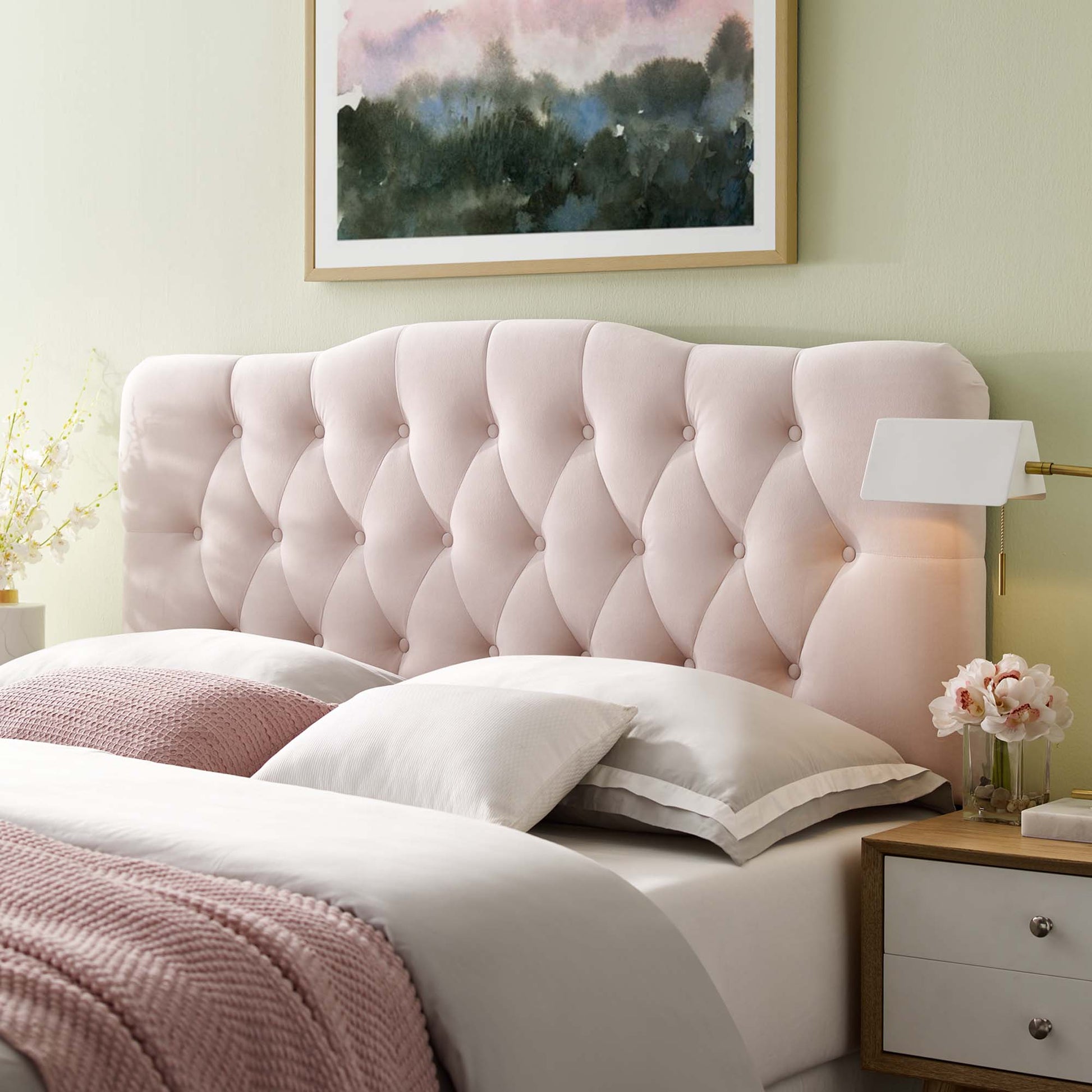 Annabel Diamond Tufted Performance Velvet King Headboard by Modway - Best Buy Furniture